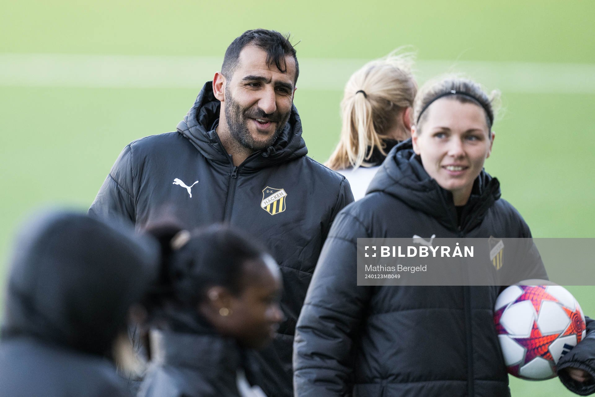 Head coach Mak Lind and Goalkeeper Jennifer Falk of Häcken