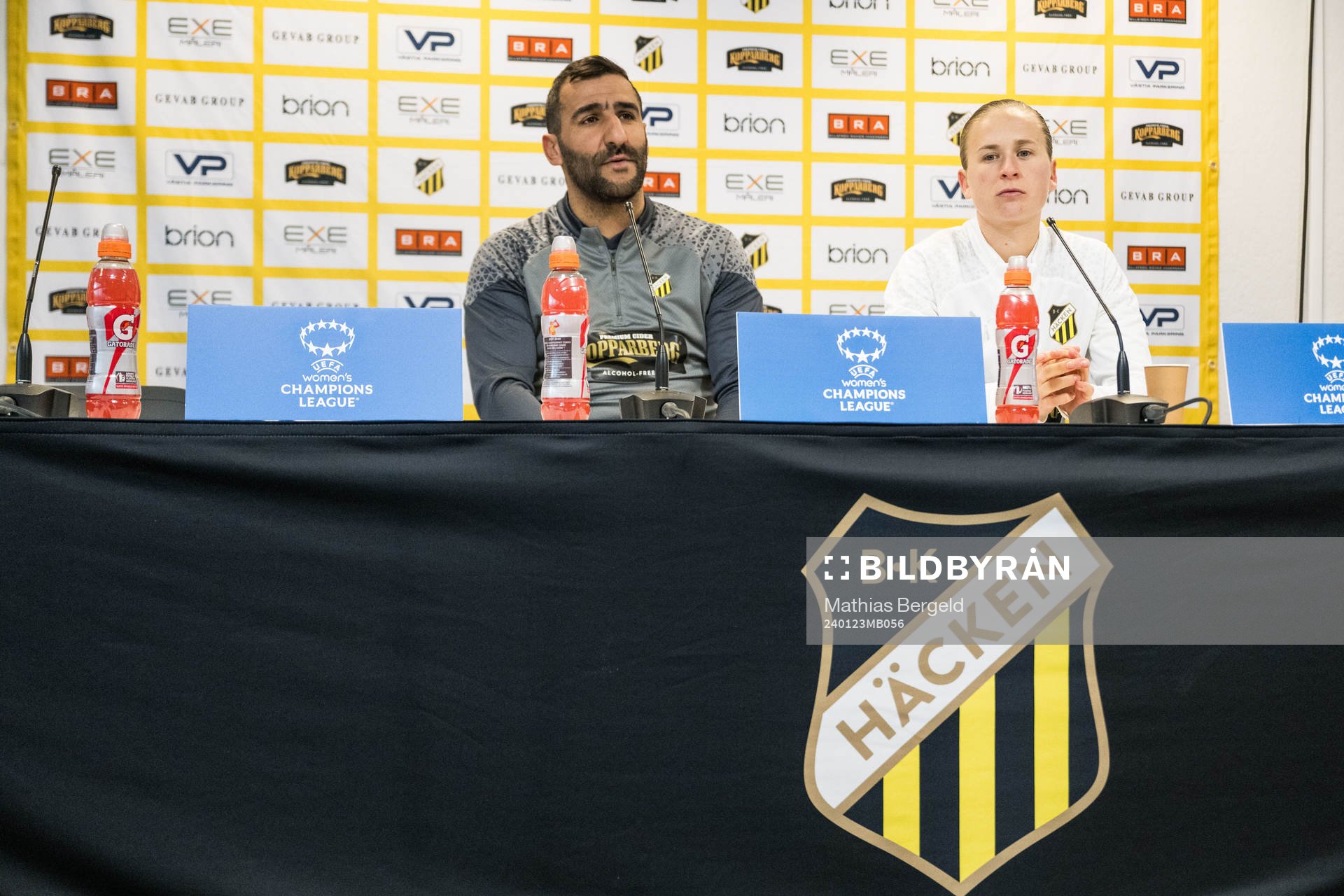 Head coach Mak Lind and Filippa Curmark of Häcken