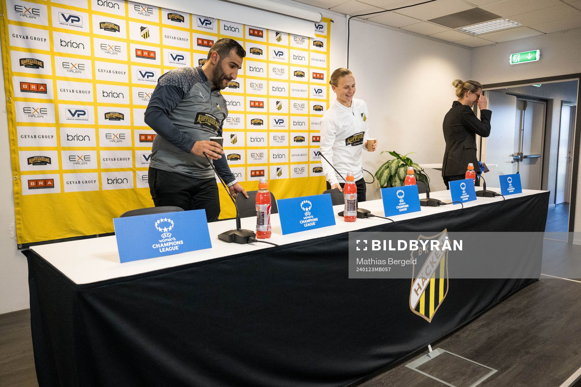 Head coach Mak Lind and Filippa Curmark of Häcken