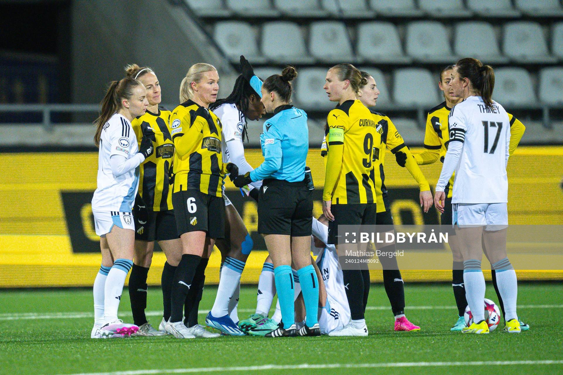 Aivi Luik, Josefine Rybrink, and Filippa Curmark of Häcken