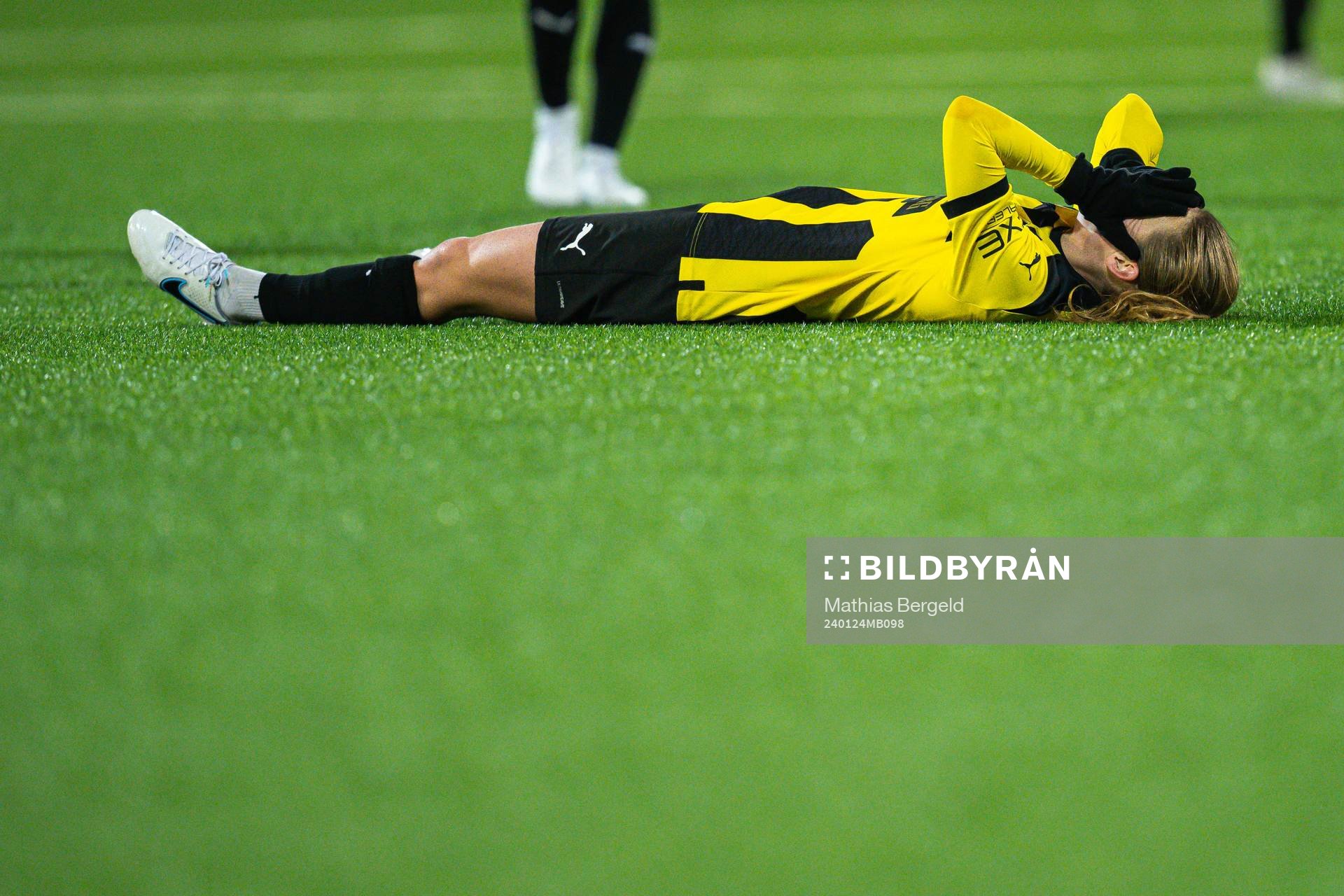 Anna Anvegård of Häcken in pain