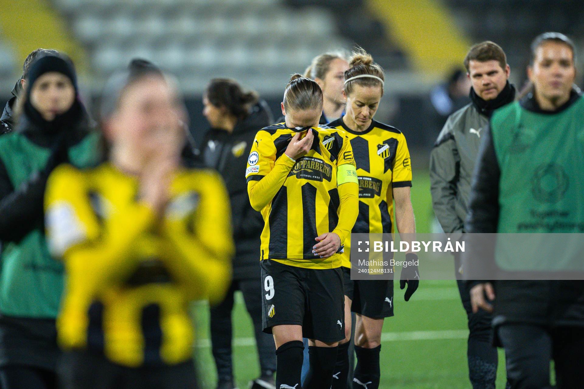 Filippa Curmark and Aivi Luik of Häcken look dejected