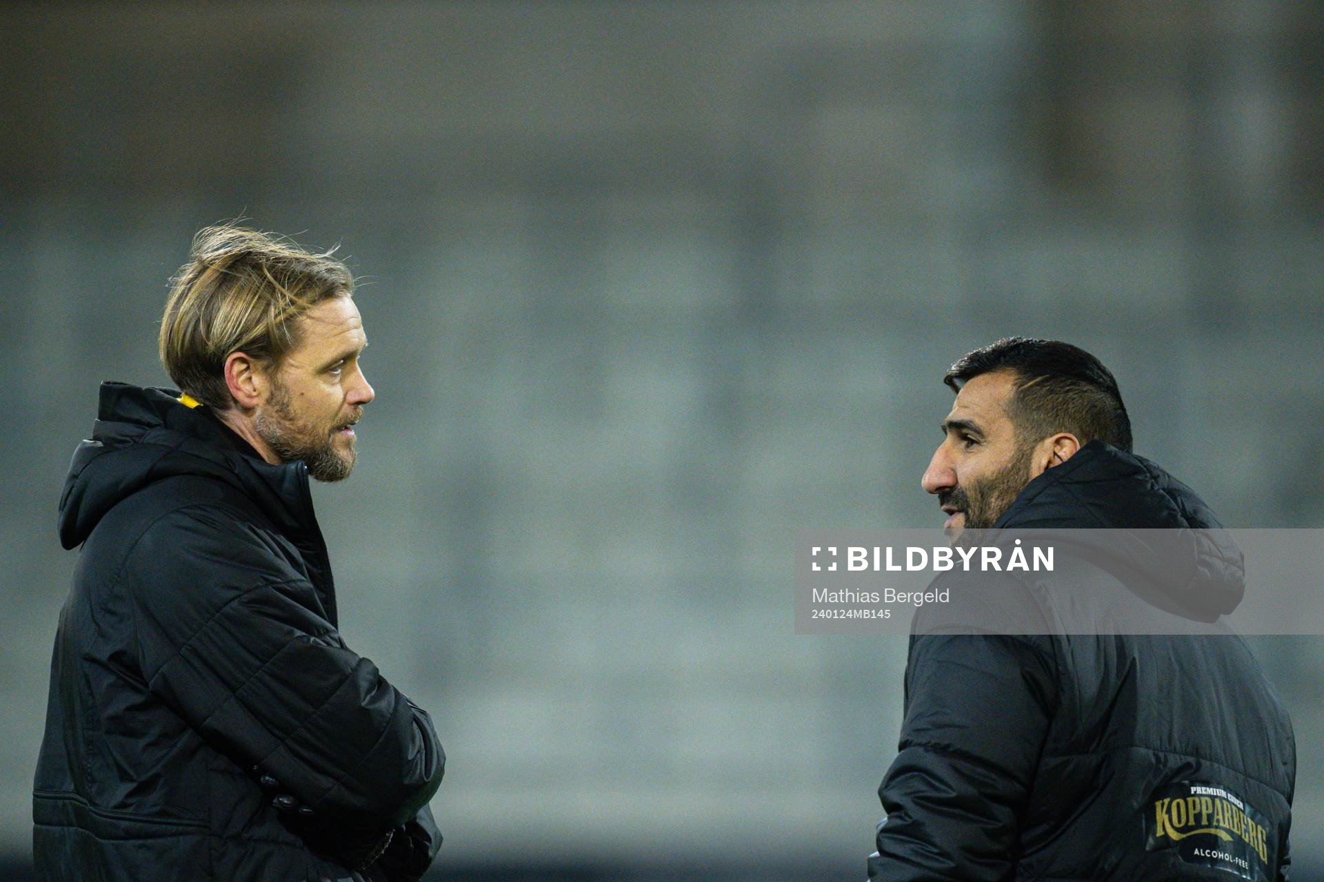 Club manager Marcus Jodin and head coach Mak Lind of Häcken