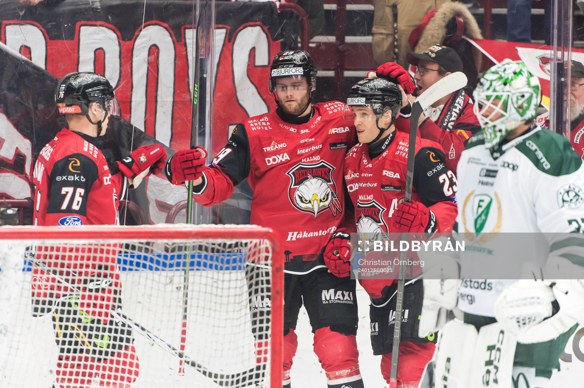 Malmö Redhawks Kim Rosdahl jublar