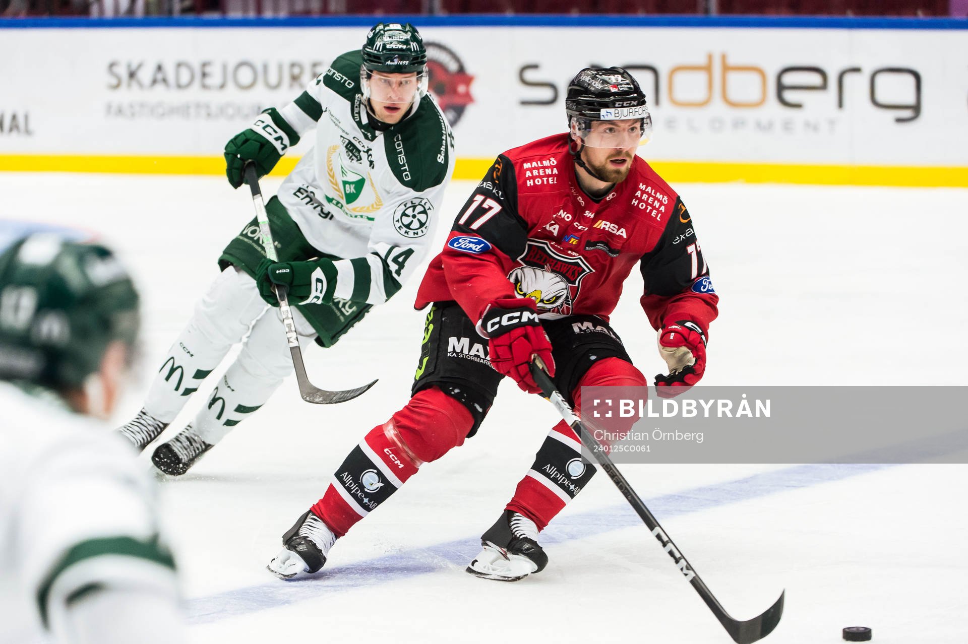 Malmö Redhawks Johan Ivarsson och Färjestads Victor