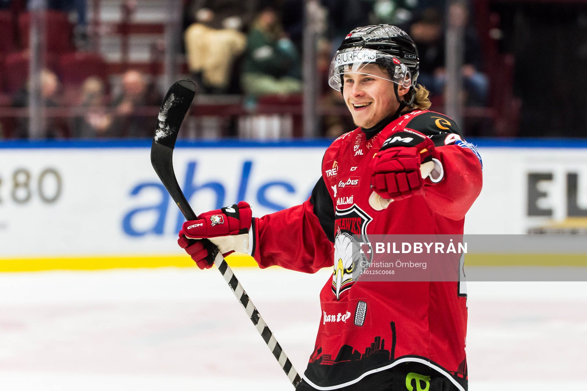 Malmö Redhawks Lauri Pajuniemi jublar