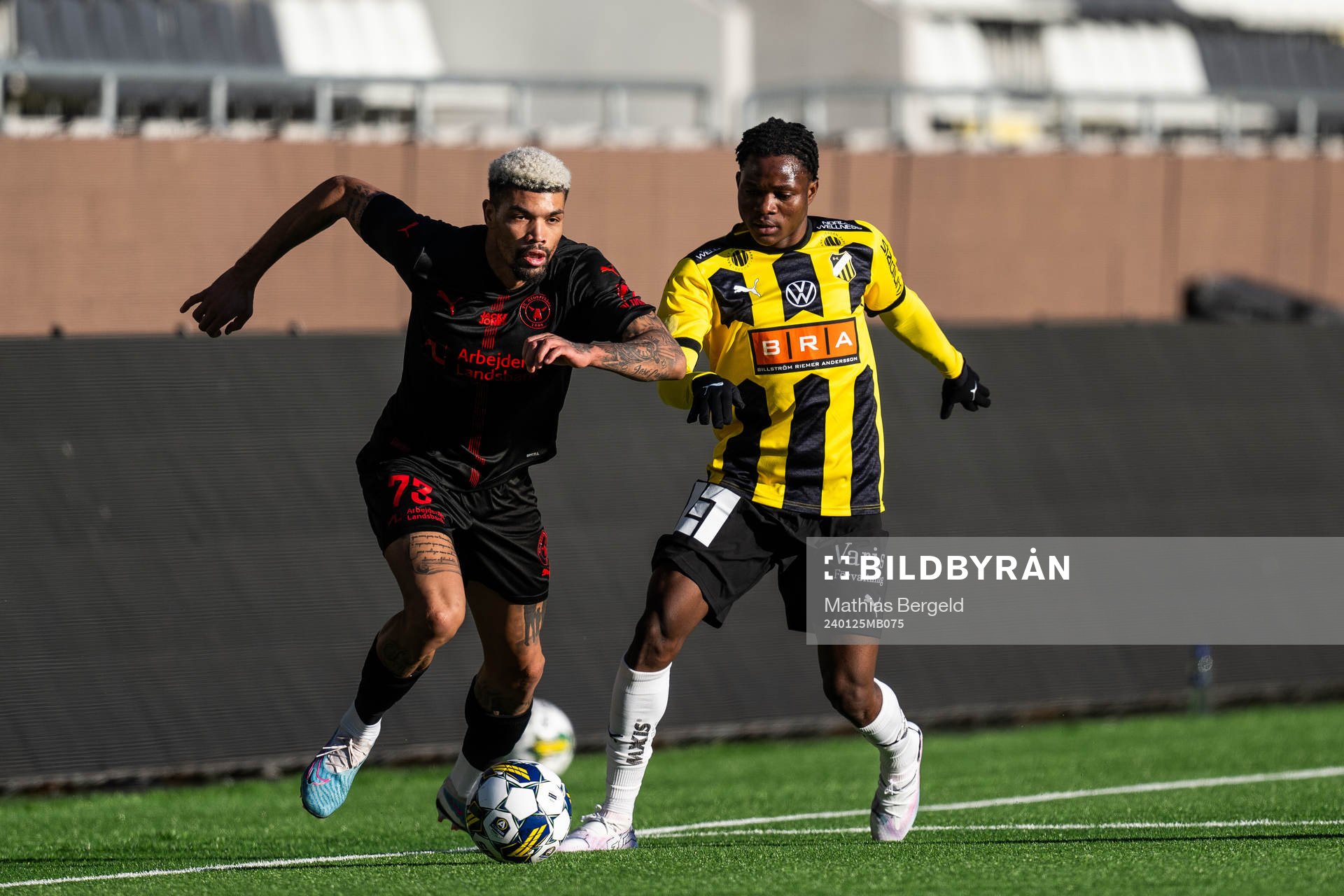 Midtjyllands Jose Carlos Juninho och Häckens Severin Nioule