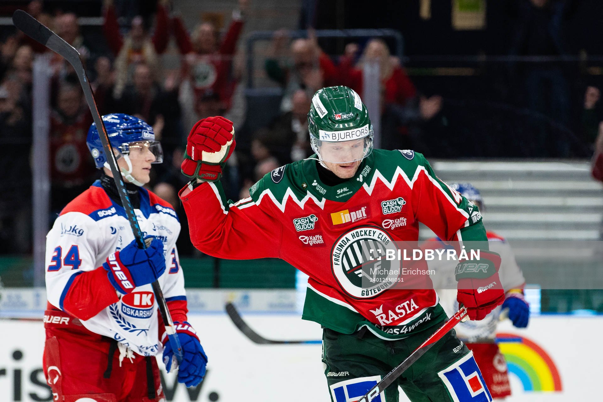 Frölundas Carl Klingberg jublar