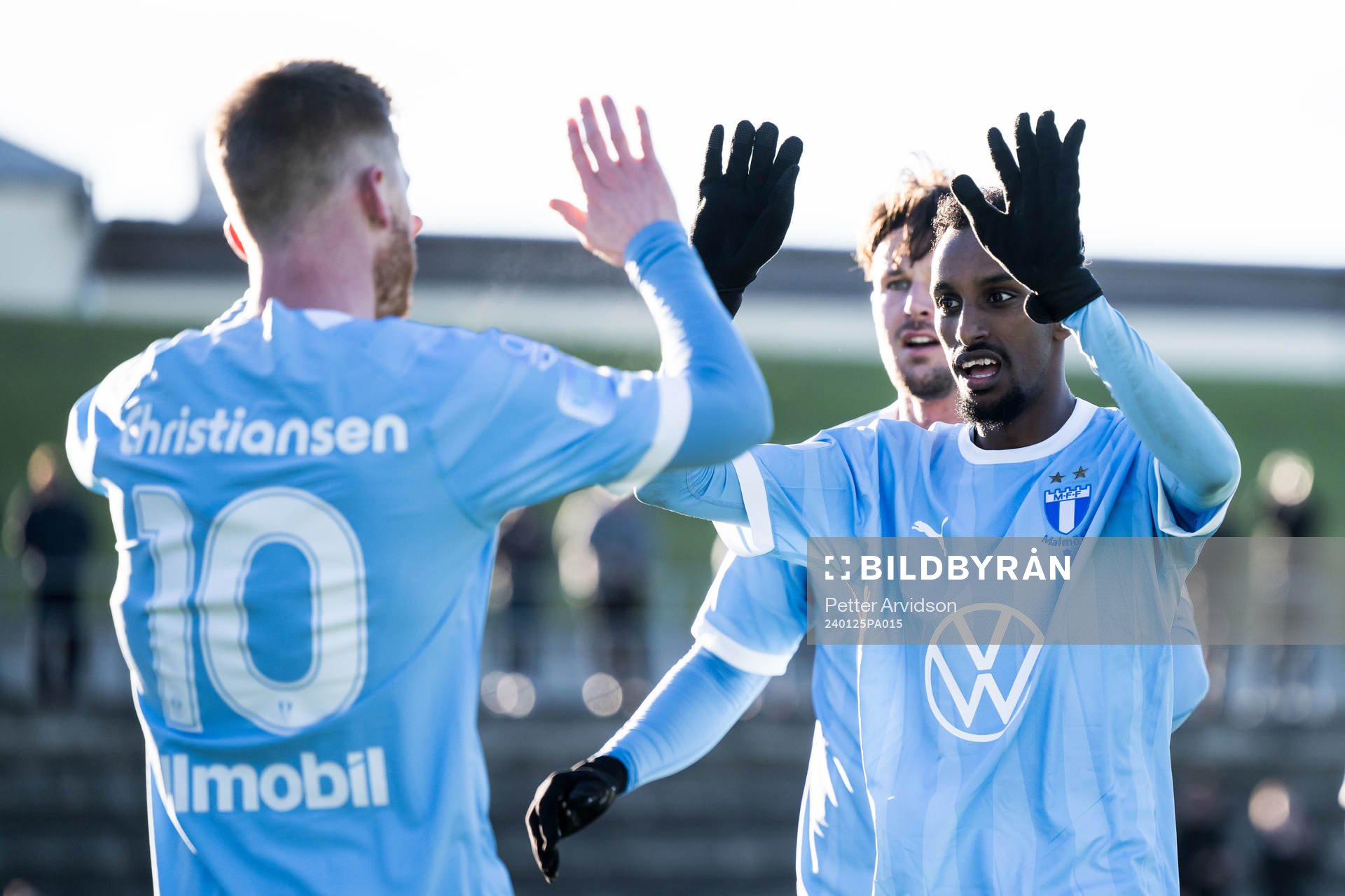 Malmö FFs Anders Christiansen och Taha Ali jublar