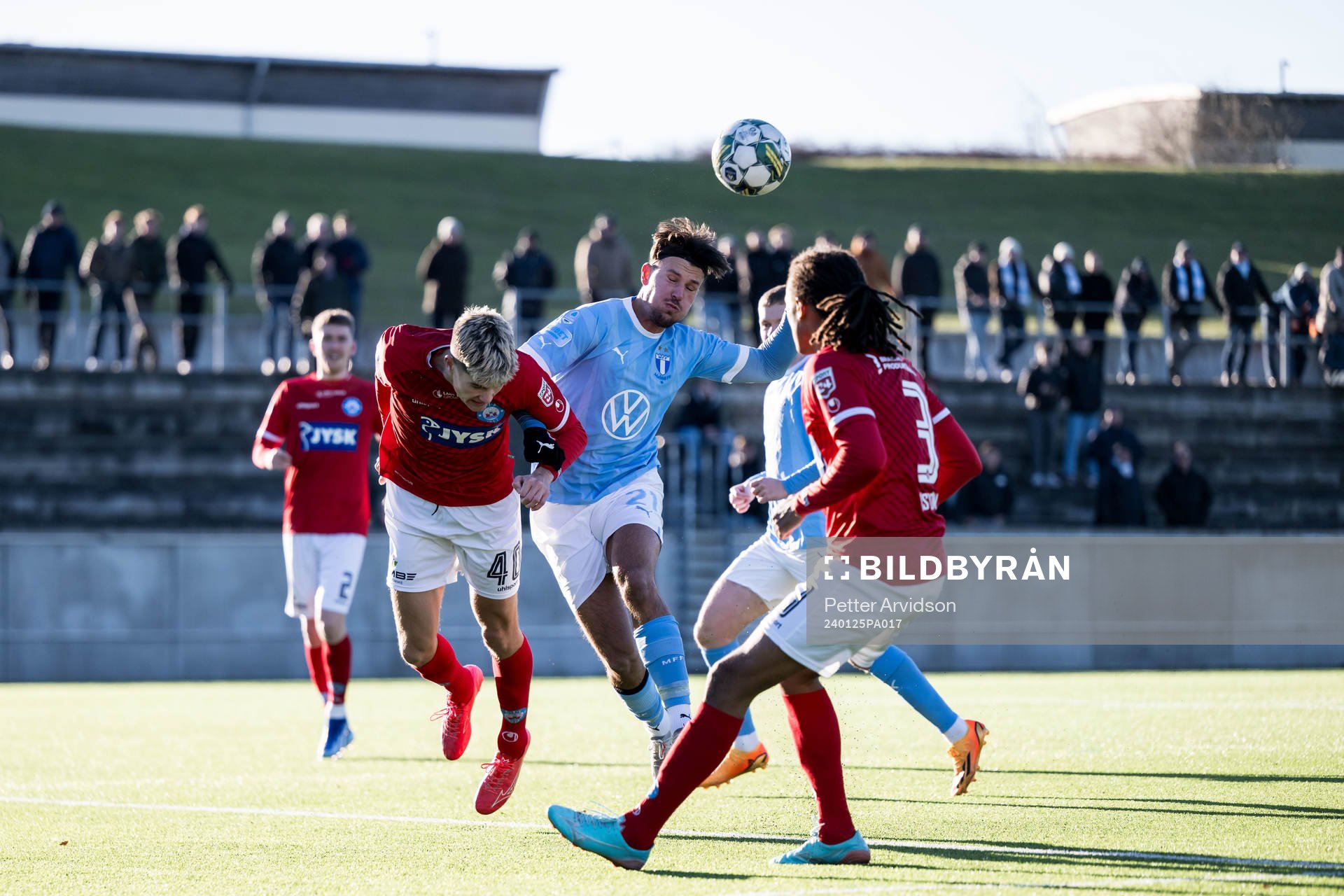 Silkeborgs Alexander Busch och Malmö FFs Stefano Vecchia