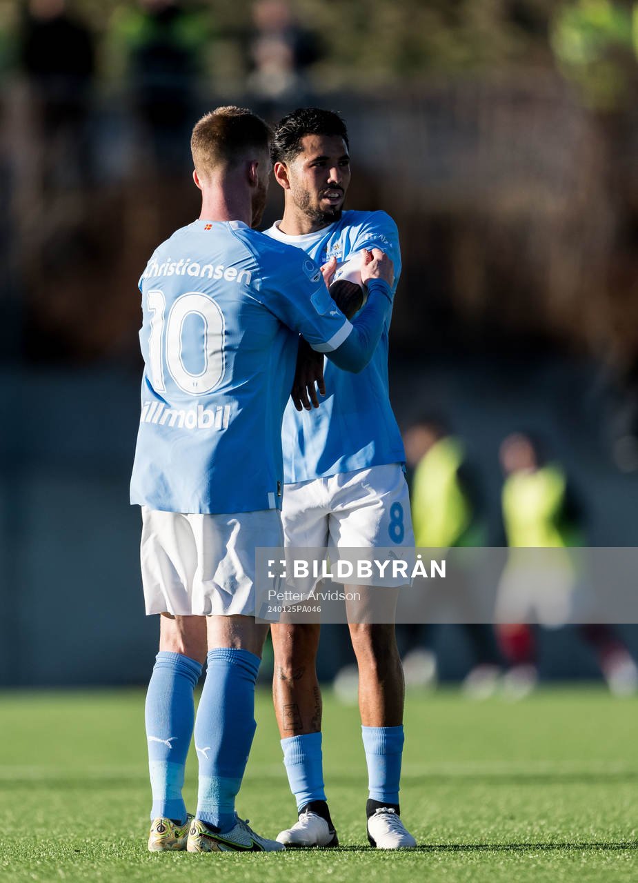 Malmö FFs Anders Christiansen och Sergio Pena