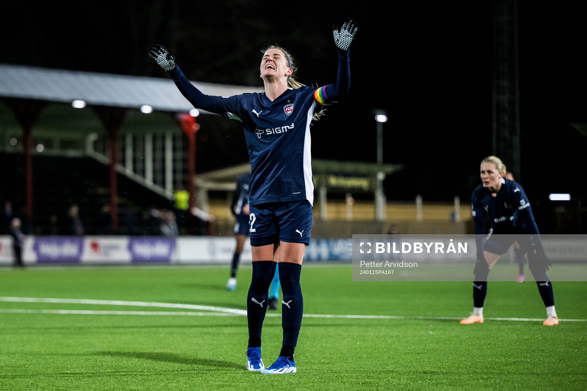 Olivia Schough of FC Rosengård looks dejected