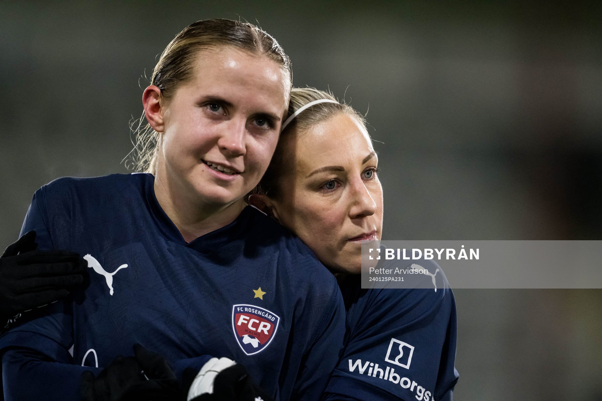 Ria Noora Minerva Öling and Mia Persson of FC Rosengård