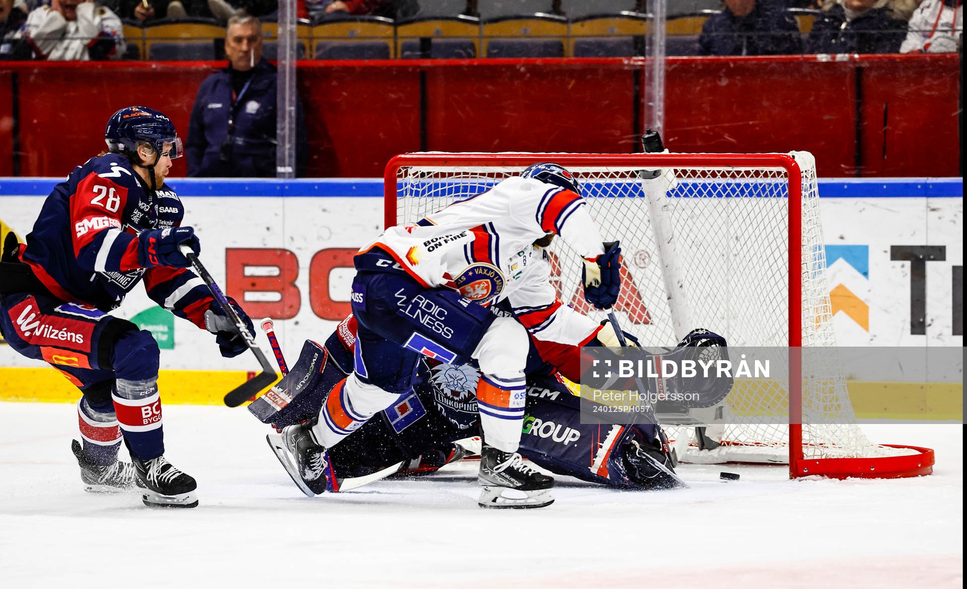Mål 1-2 av Växjös Tobias Rieder förbi Linköpings