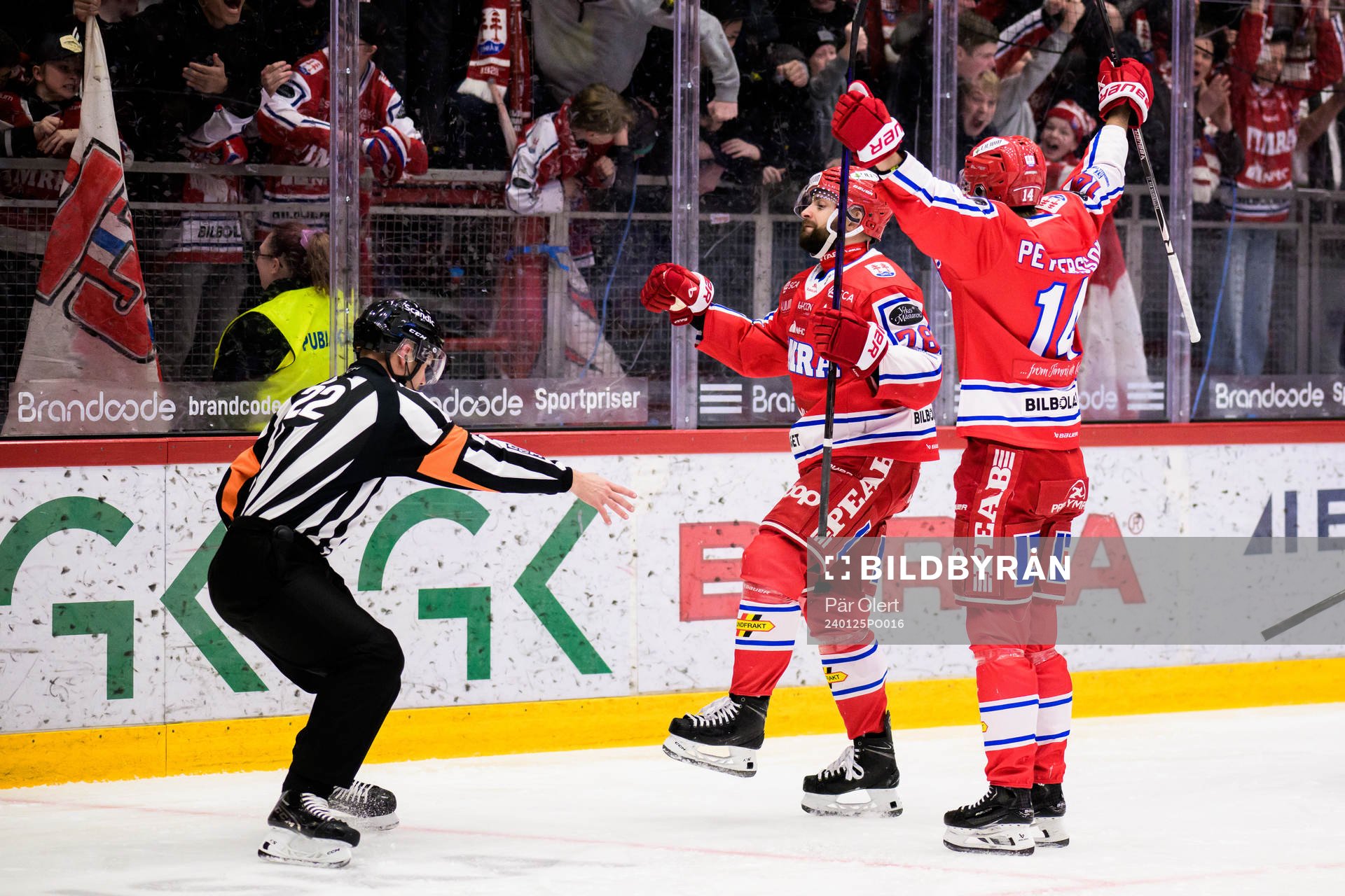 Timrås Robin Hanzl och Emil Pettersson jublar