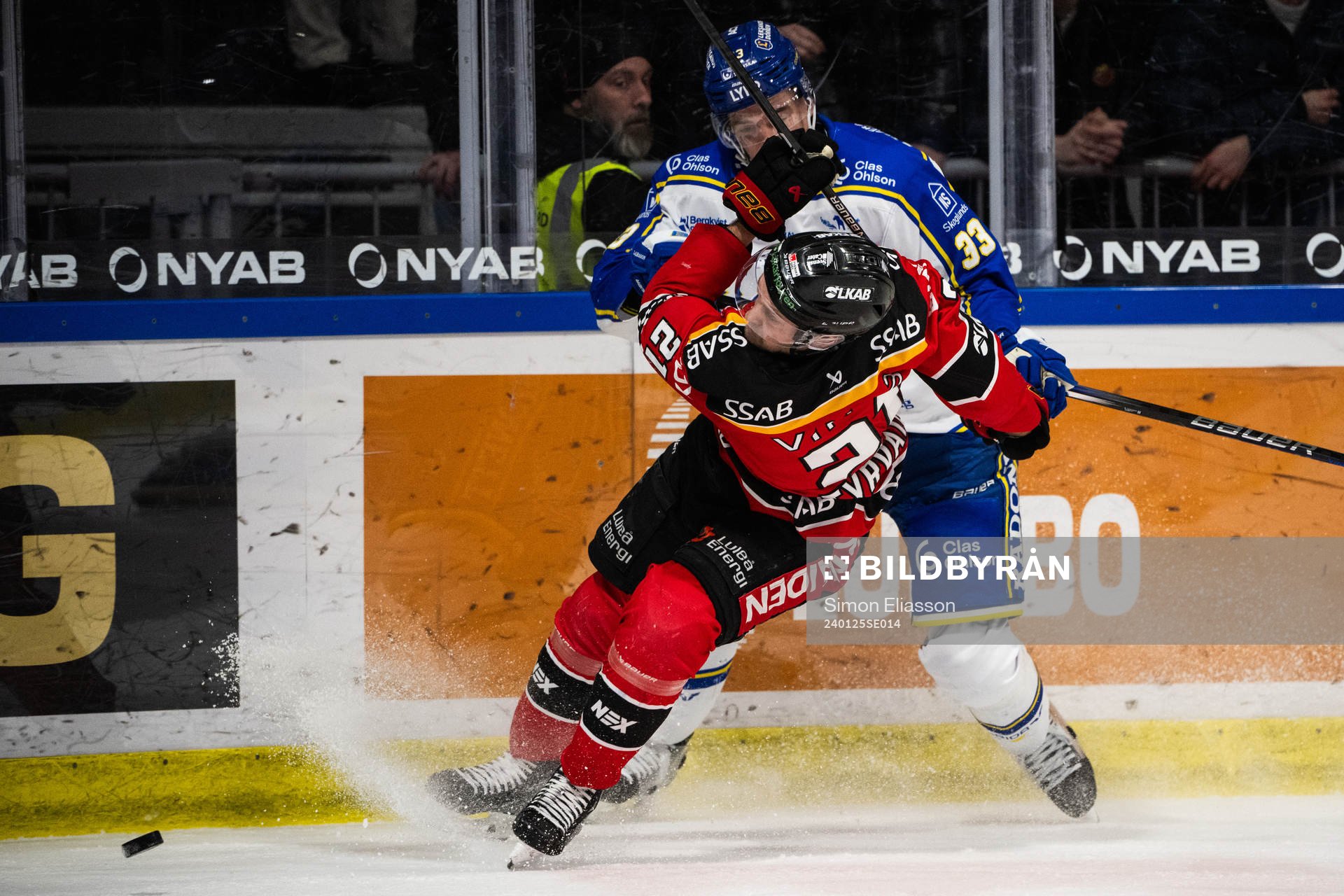 Leksands Eddie Larsson och Luleås Juhani Tyrväinen