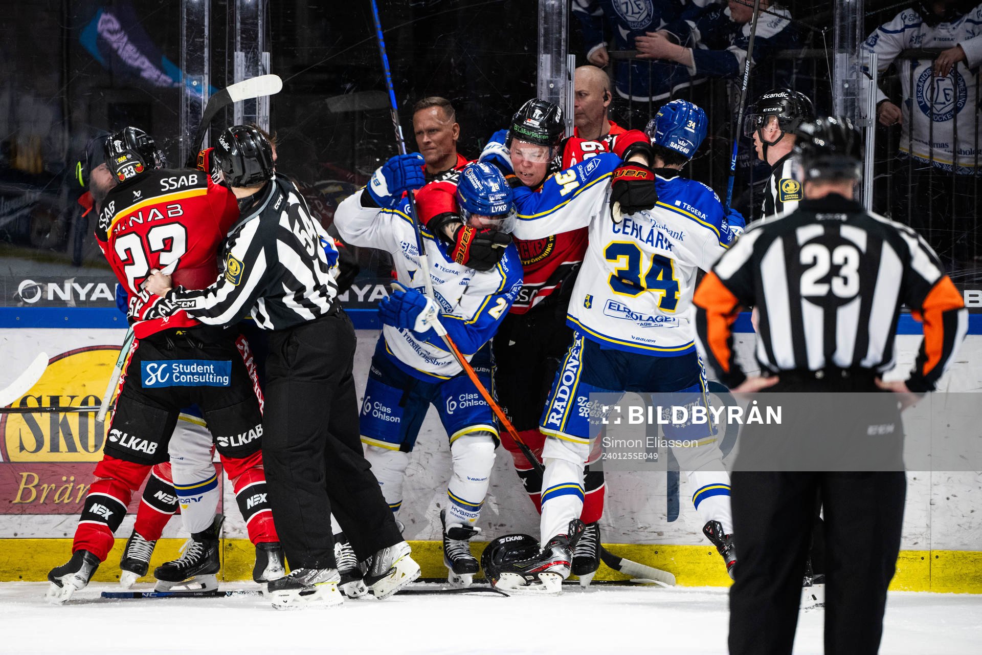Leksands Justin Glenn Kloos, Luleås Erik Gustafsson och