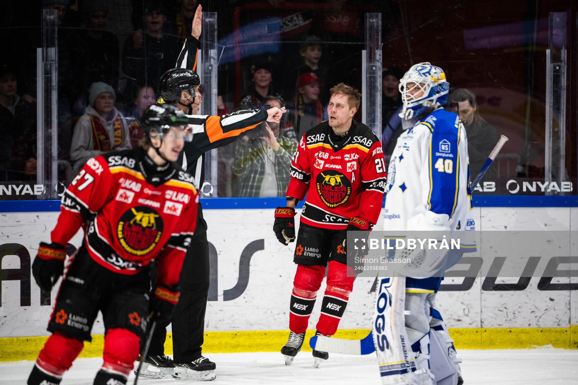 Luleås Juhani Tyrväinen reagerar