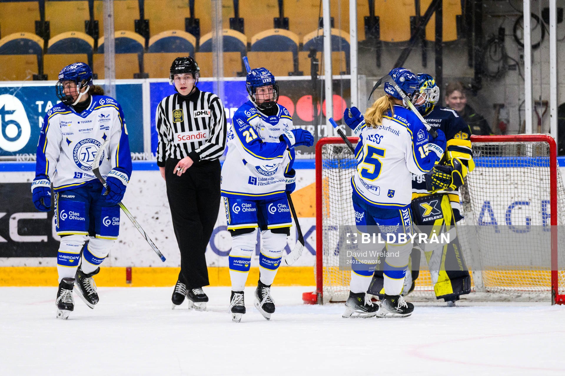 Leksands Emilie Kruse Johansen 4-1under ishockeymatchen i