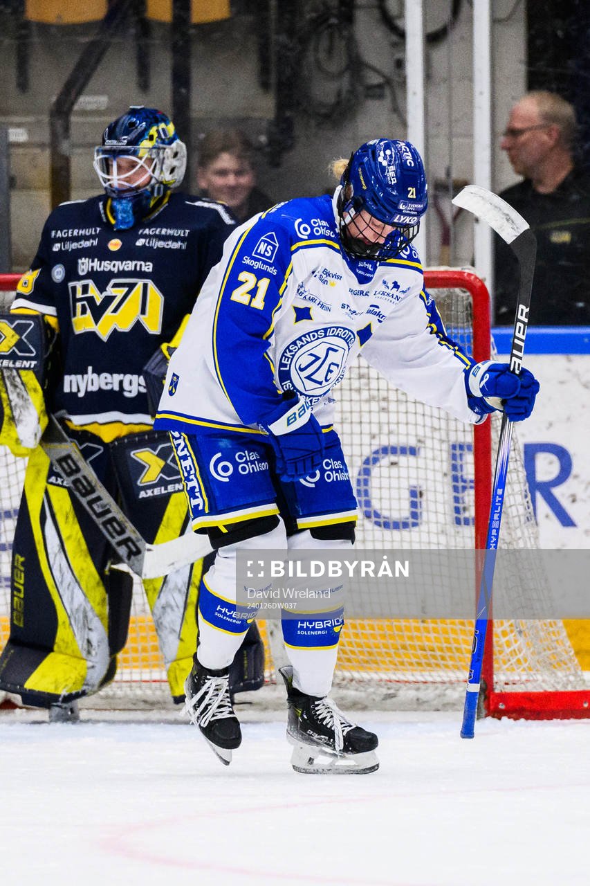 Leksands Emilie Kruse Johansen 4-1under ishockeymatchen i