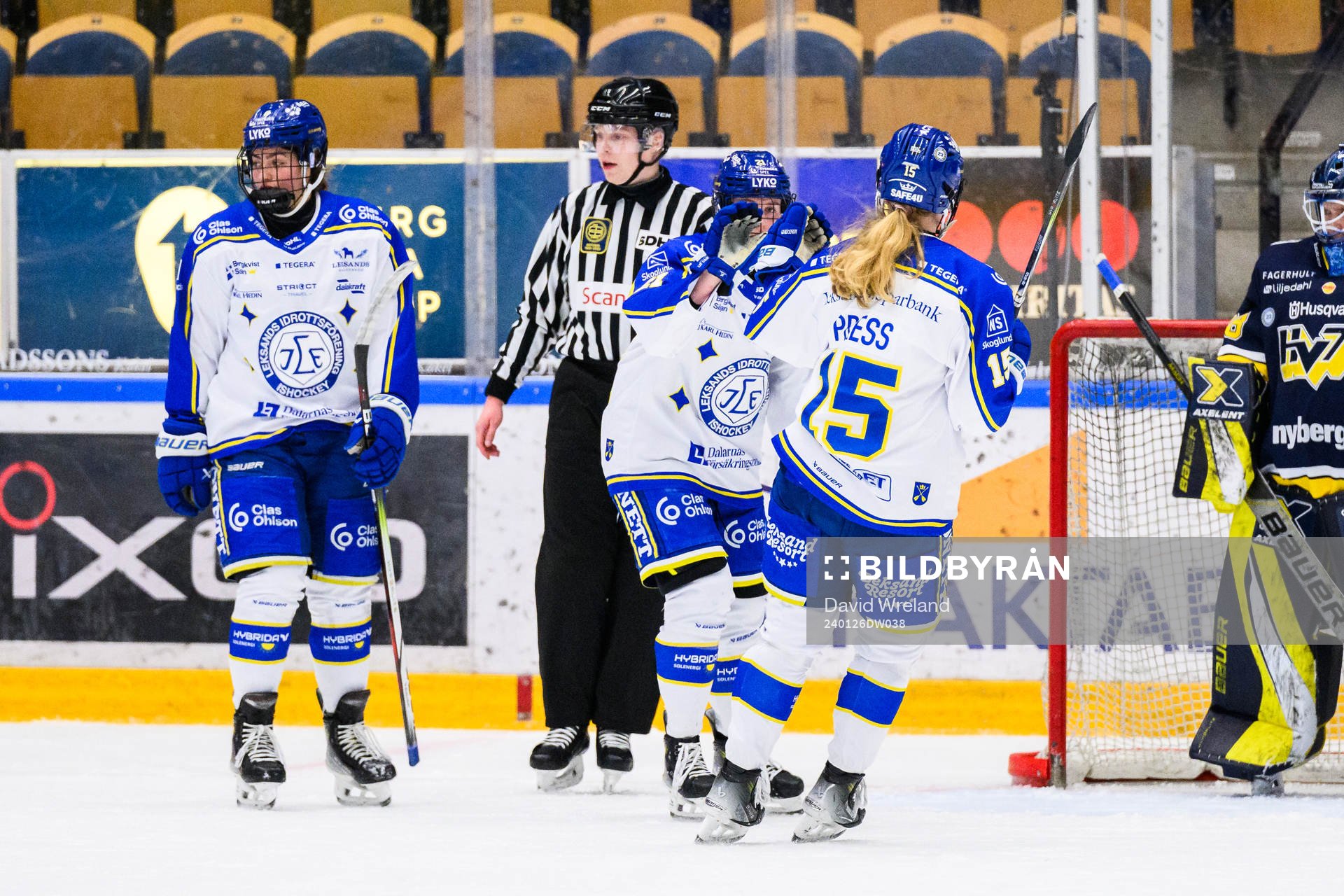 Leksands Emilie Kruse Johansen 4-1under ishockeymatchen i
