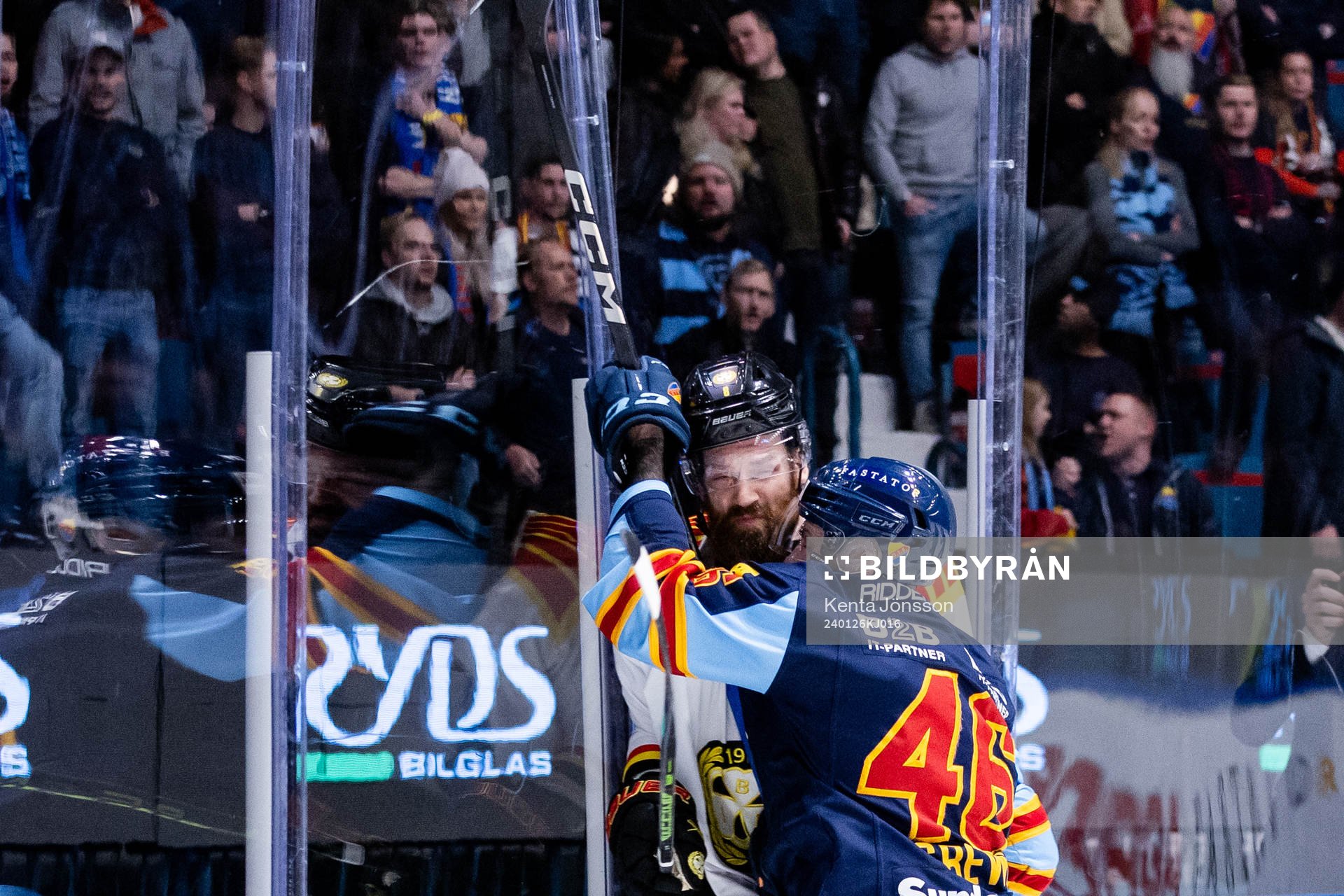 Djurgårdens Albin Grewe och Brynäs Jordie Benn