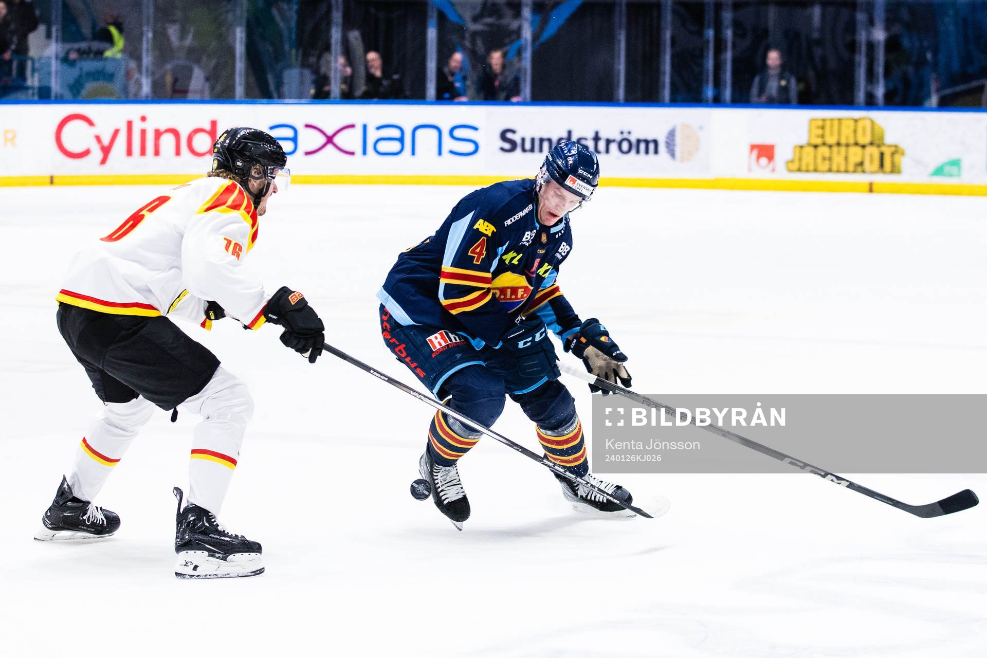 Brynäs Oskar Kvist och Djurgårdens Edvin Hammarlund
