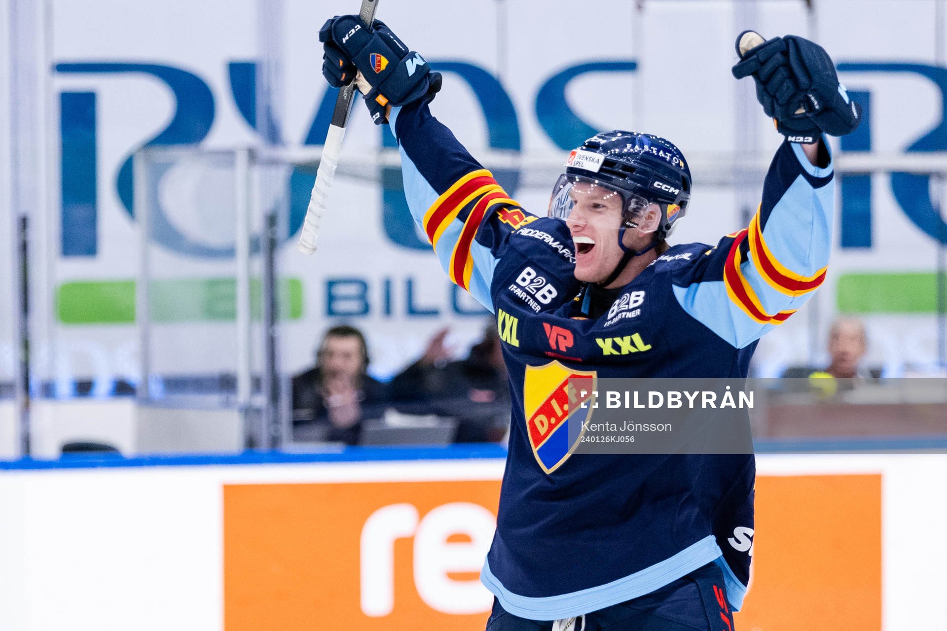 Djurgårdens Edvin Hammarlund jublar