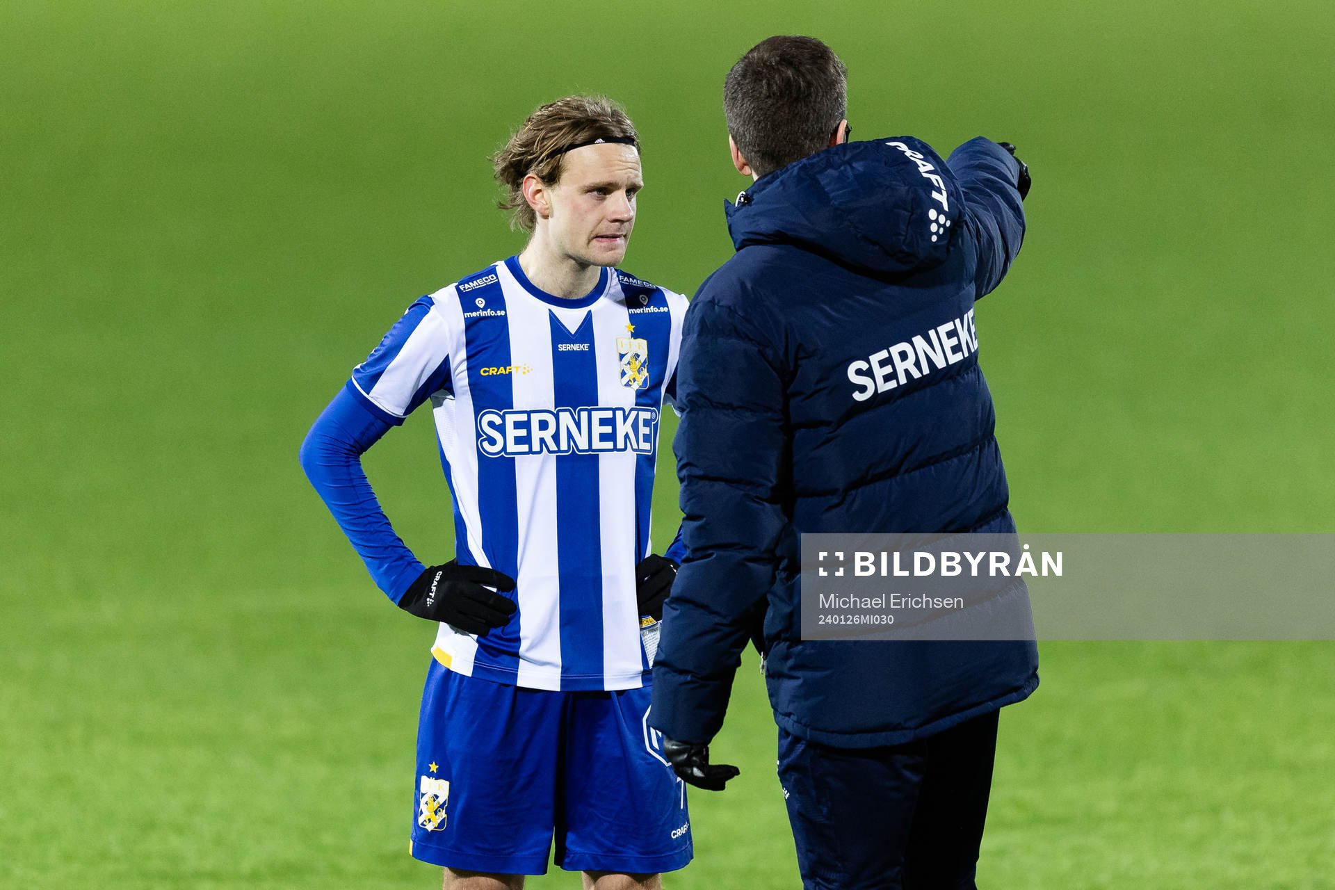 IFK Göteborgs Oscar Pettersson och assisterande tränare