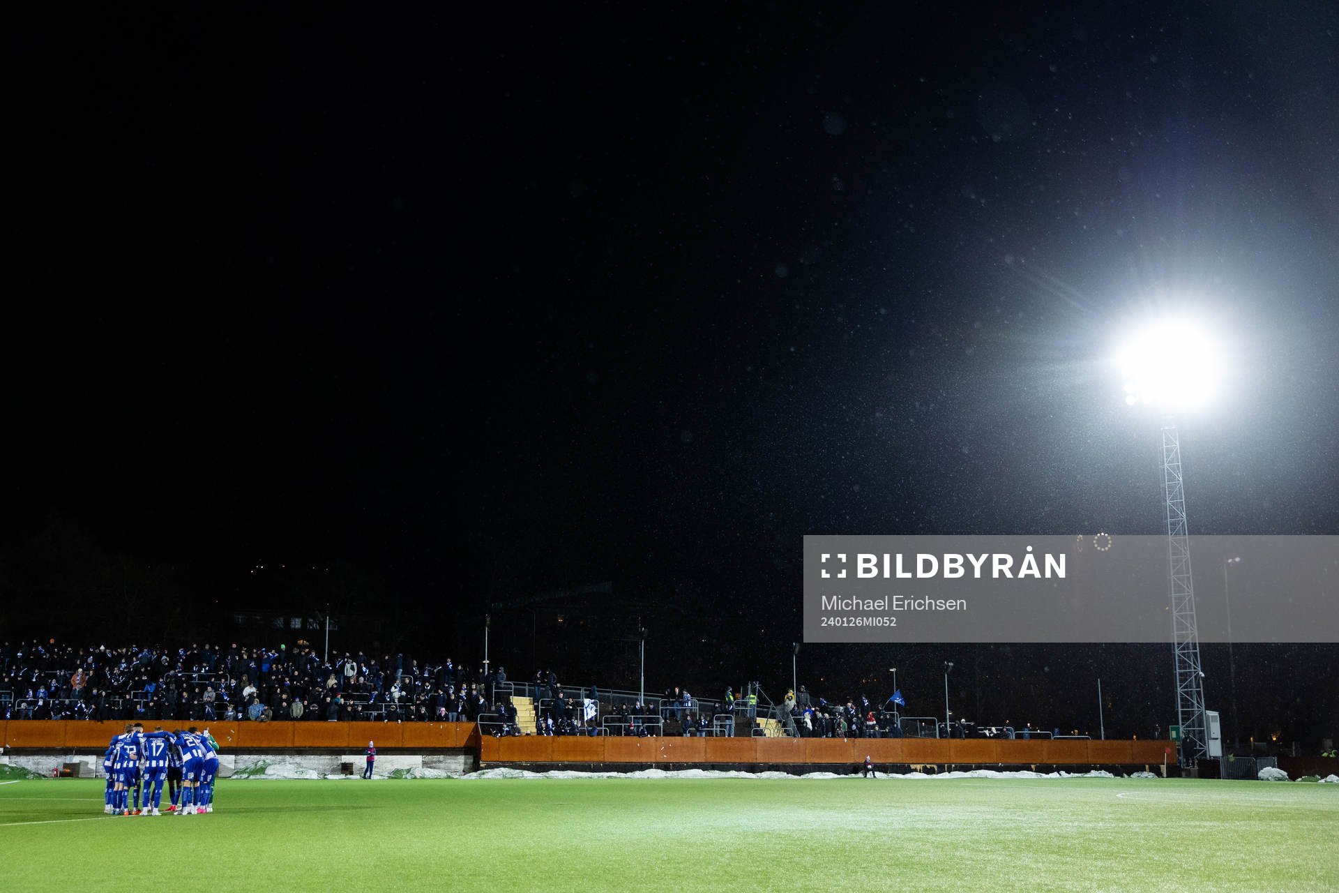 IFK Göteborgs spelare samlade innan träningsmatchen i