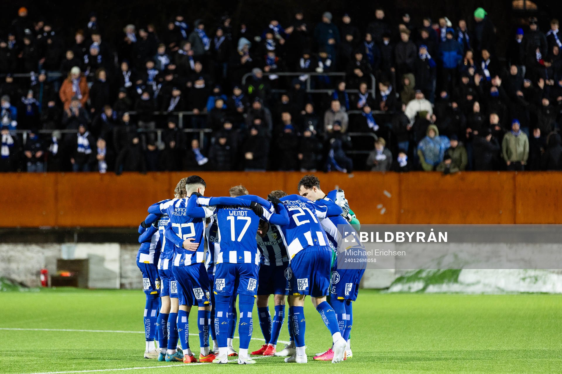 IFK Göteborgs spelare samlade innan träningsmatchen i