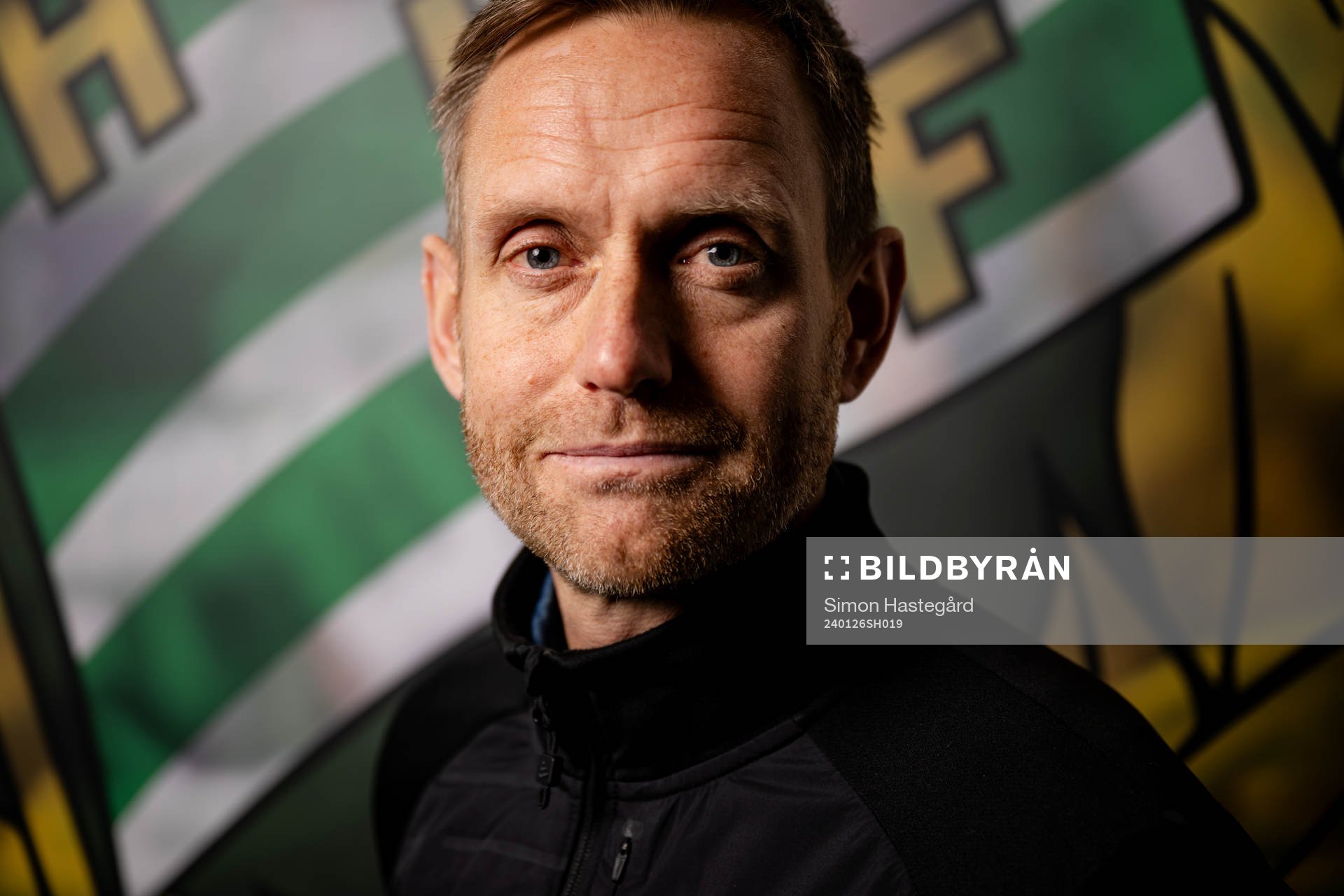 Hammarbys nya tränare Martin Sjögren poserar för porträtt under en porträttfotografering den 26 januari 2024 i Stockholm. 