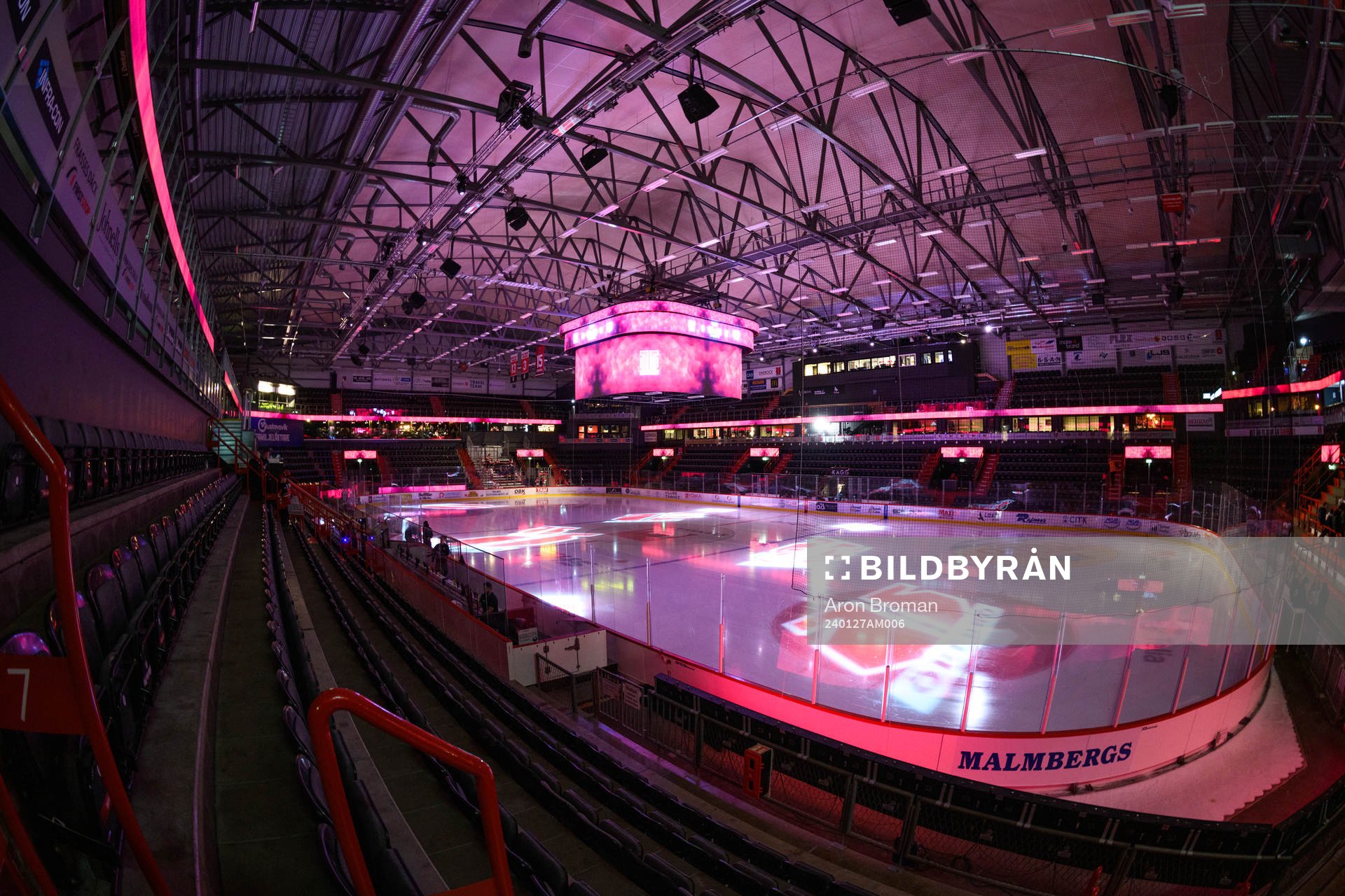 Interiör vy av Behrn Arena