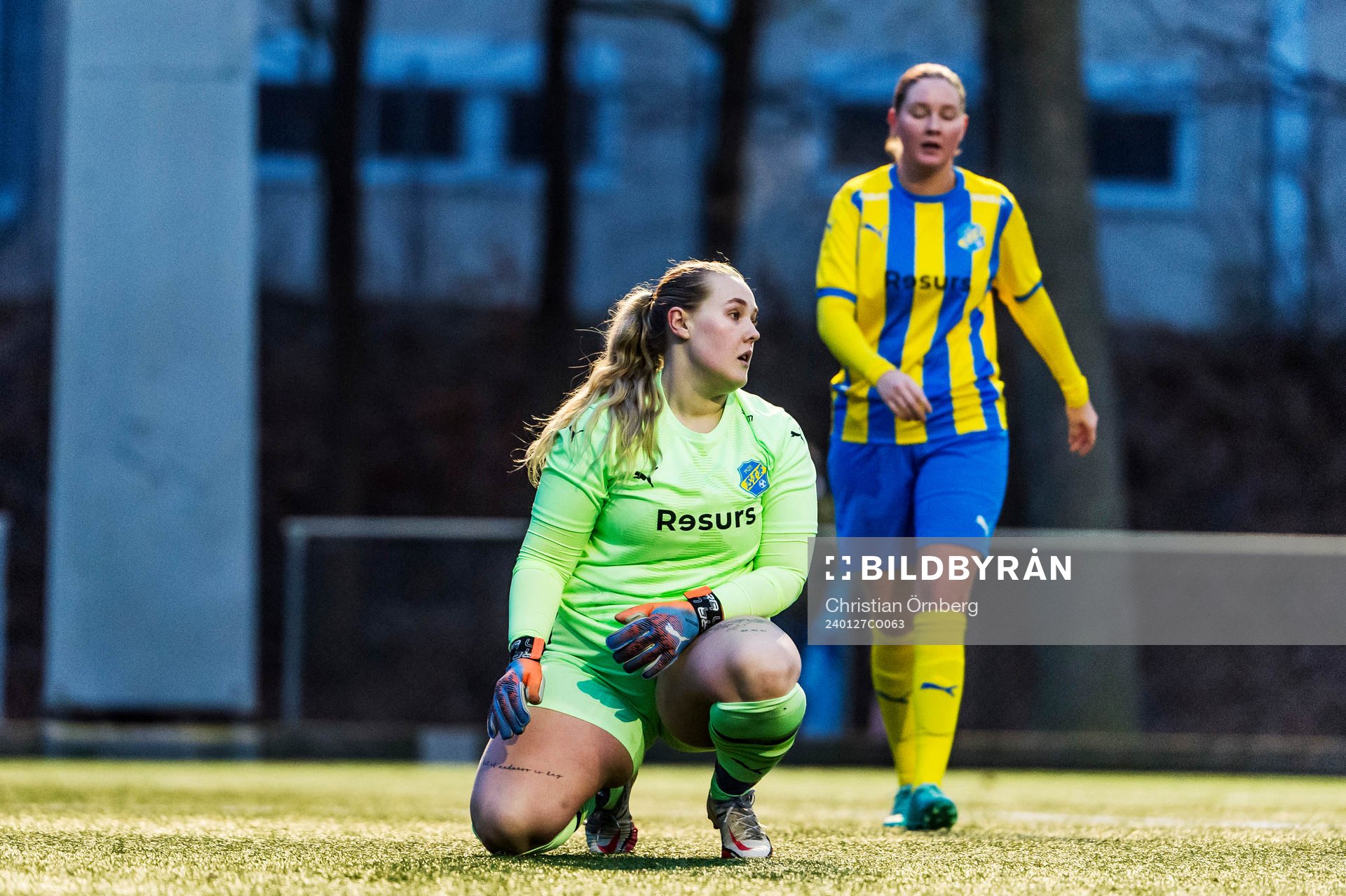 Eskilsminnes målvakt Matilda Magnusson deppar