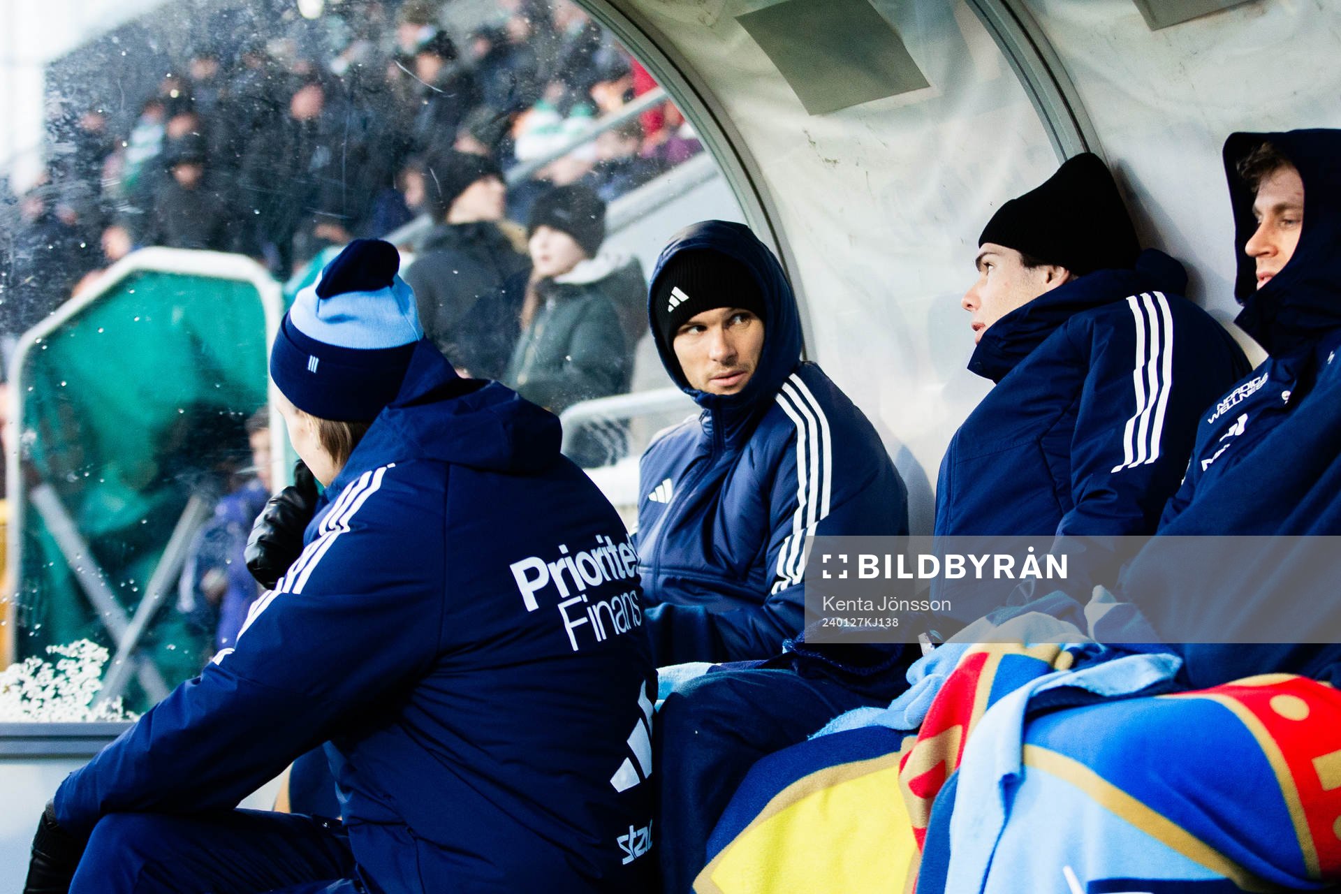 Djurgårdens Albin Ekdal (m) och målvakt Jacob Widell