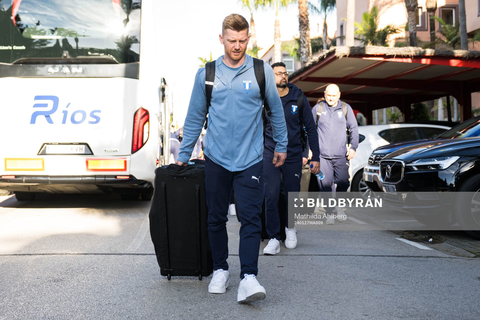 Malmö FFs Anders Christiansen vid ankomsten till