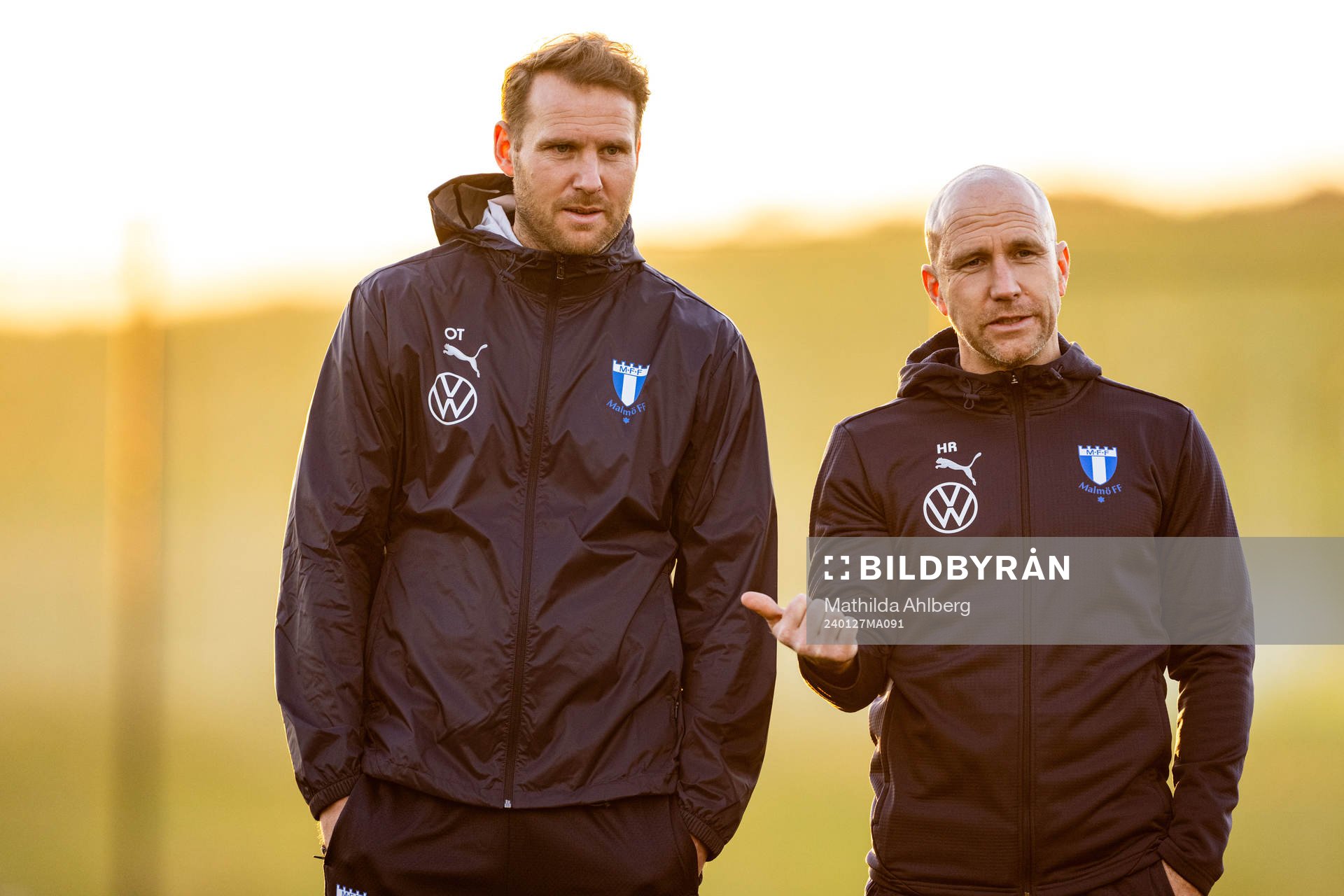 Assisterande tränare Ola Toivonen och tränare Henrik