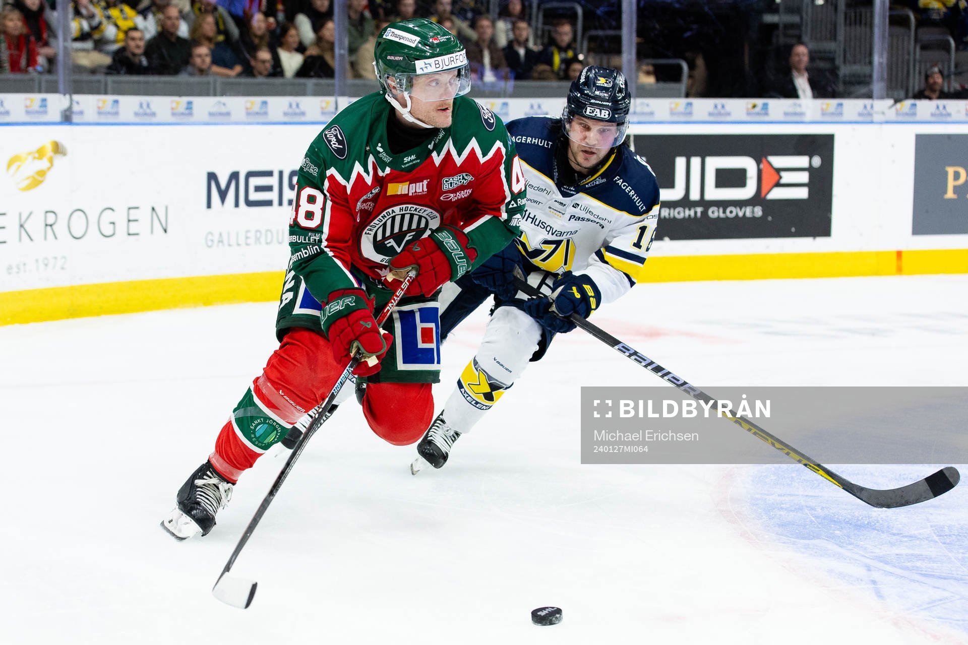 Frölundas Carl Klingberg och HV71s Kalle Maalahti