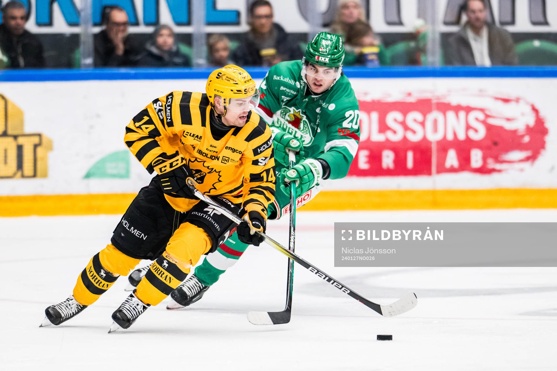Skellefteås Andreas Johnson och Rögles Valtteri Viljanen