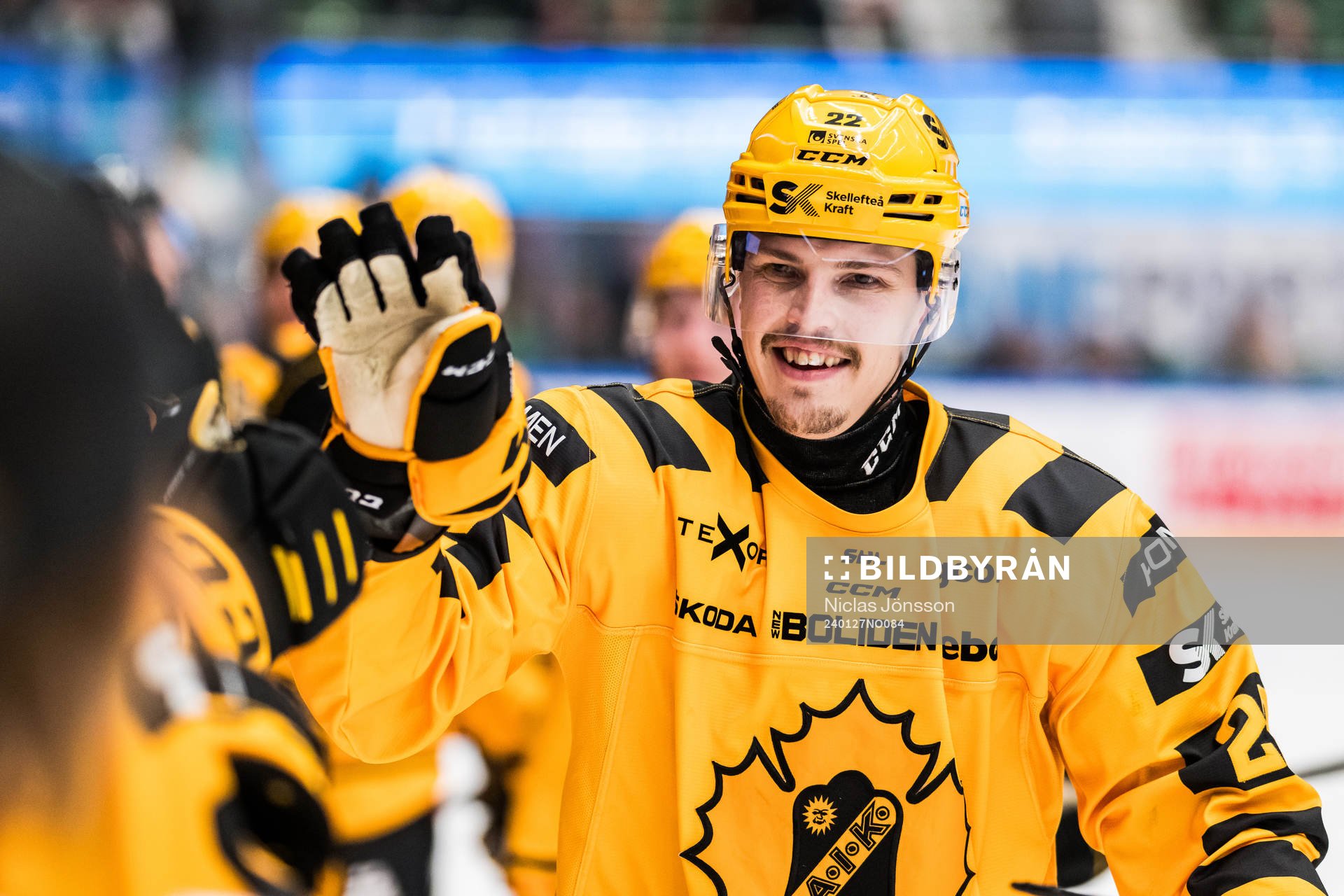 Skellefteås Jonathan Johnson jublar