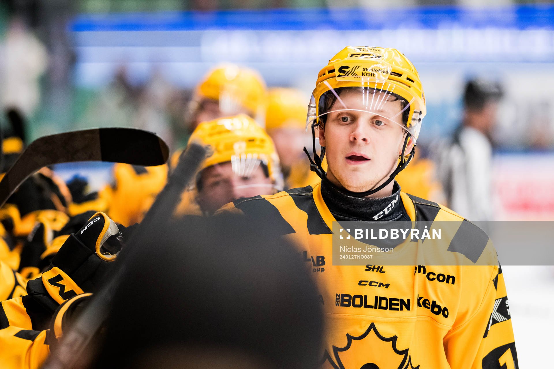 Skellefteås Linus Lindström jublar