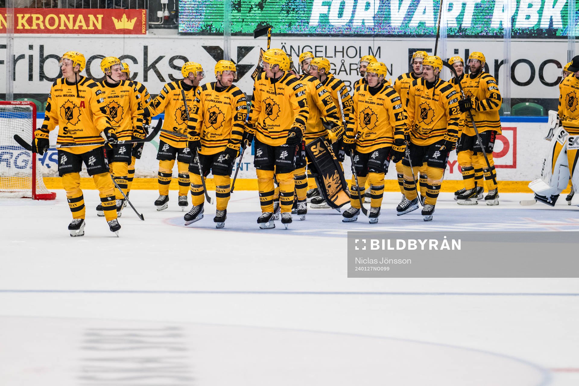 Skellefteås spelarna jublar
