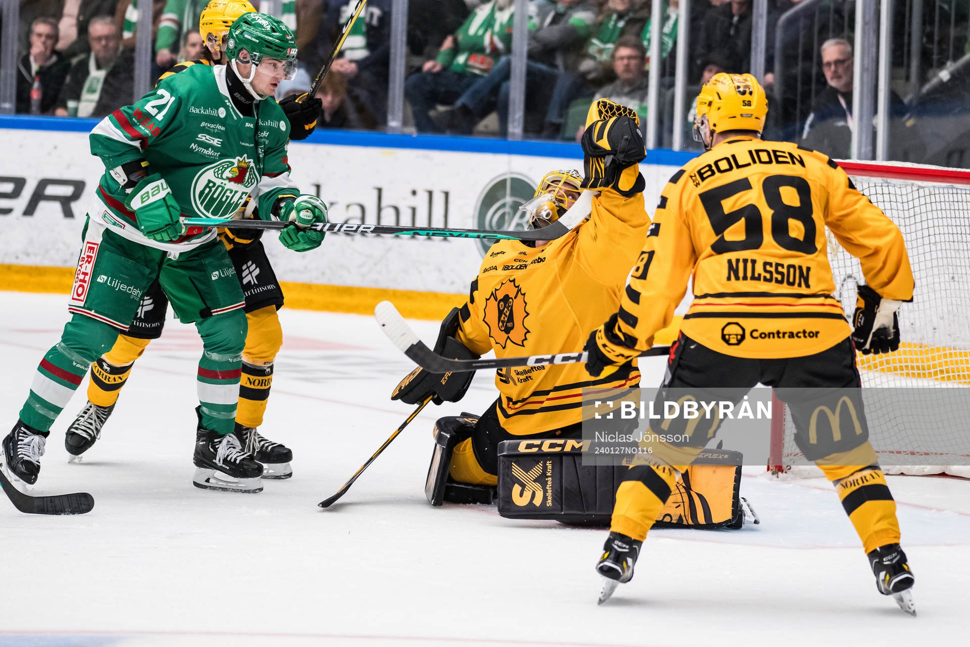 Skellefteås målvakt Gustaf Lindvall