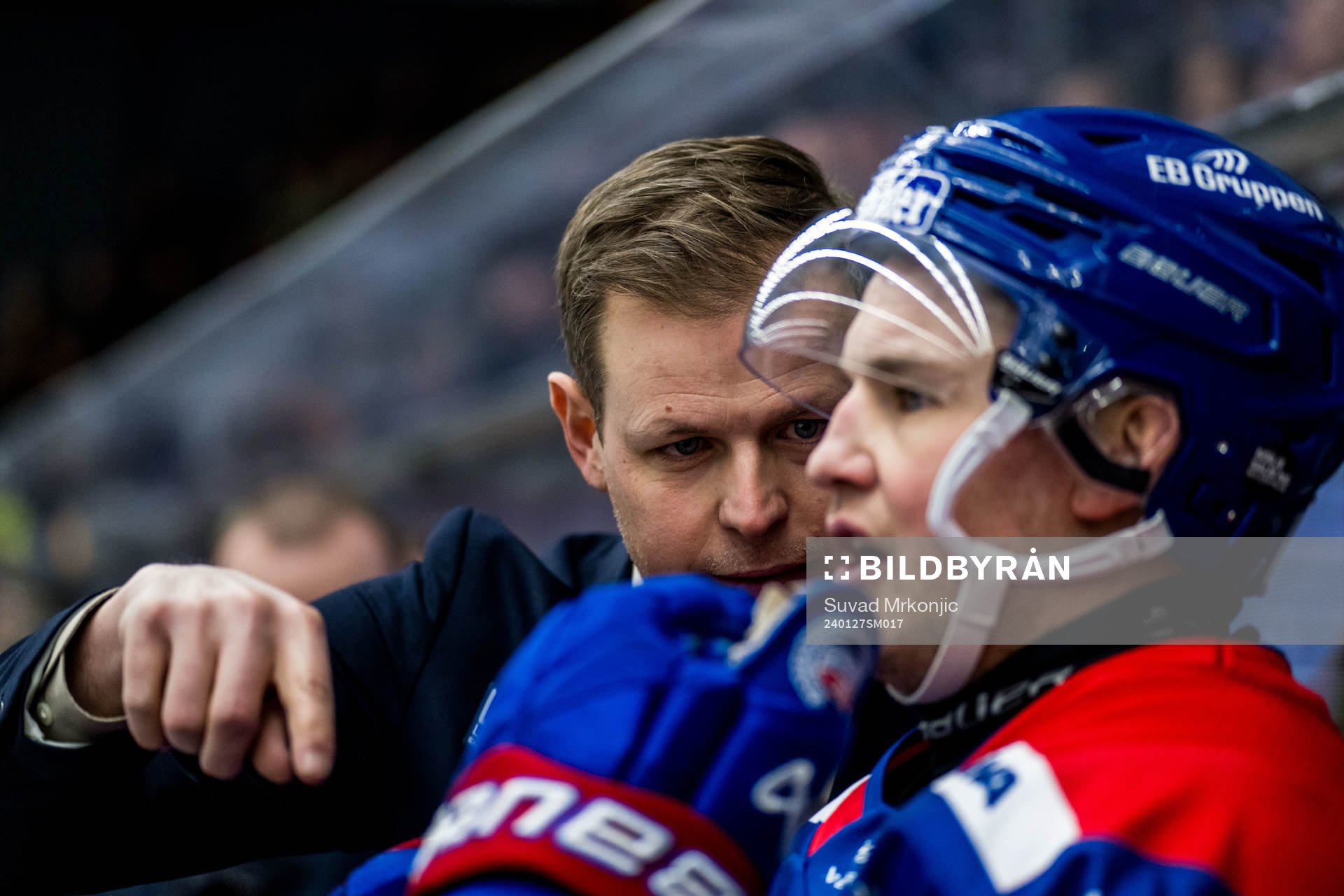Oskarshamns tränare Martin Filander och Jonas Engström