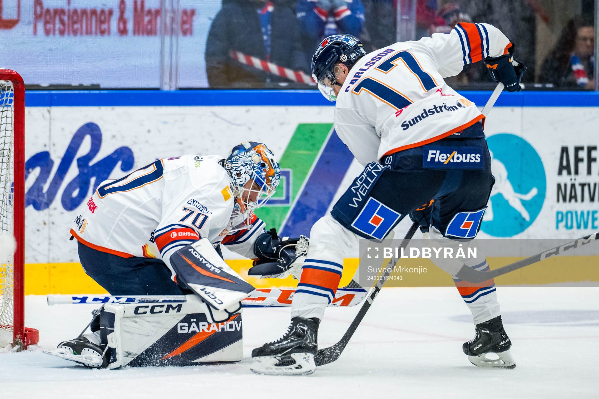 Växjös målvakt Adam Åhman och Gabriel Carlsson