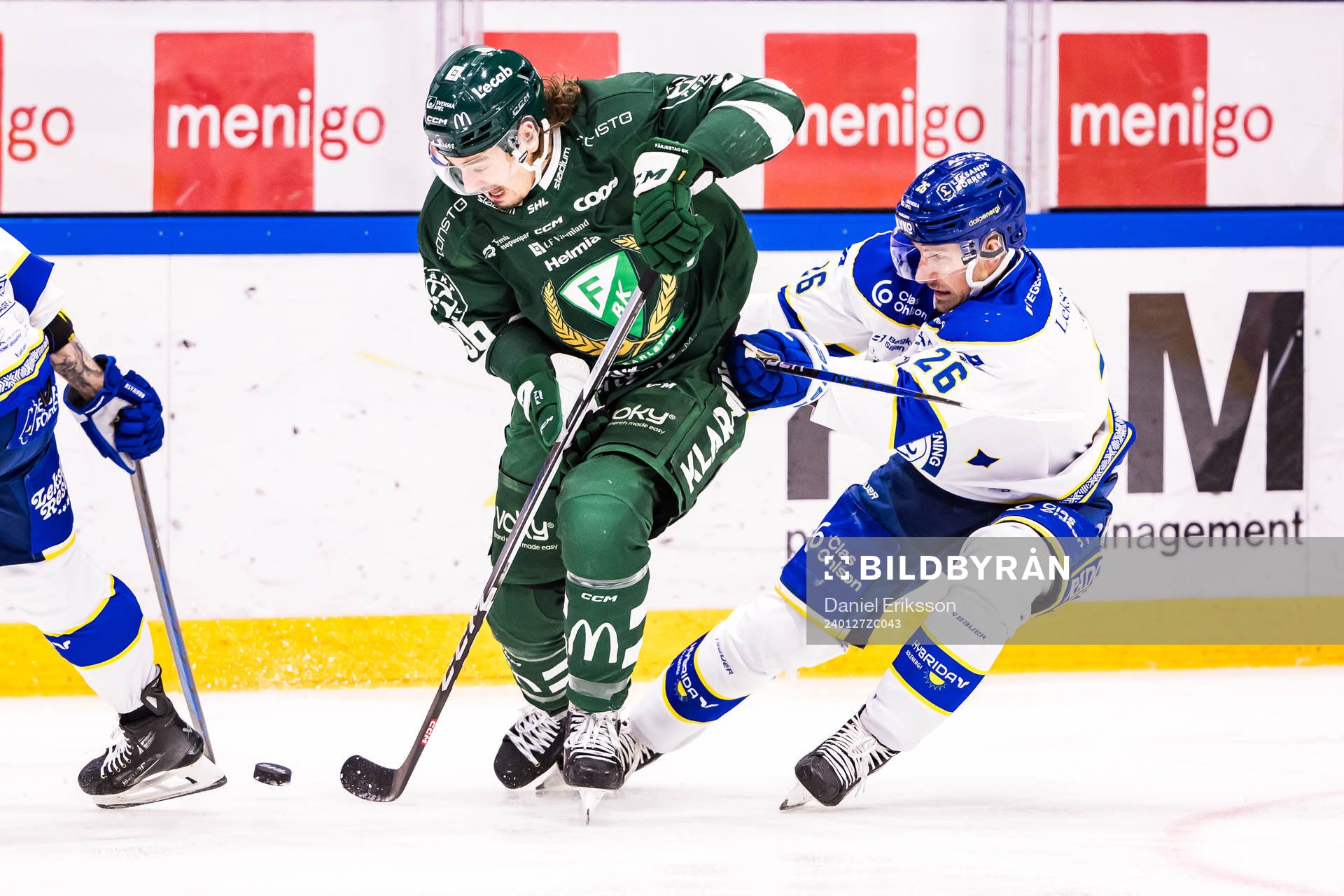 Färjestads David Tomasek och Leksands Leksands Patrik