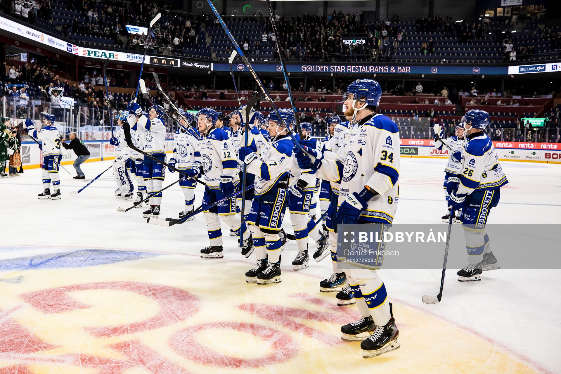 Leksands spelarna jublar