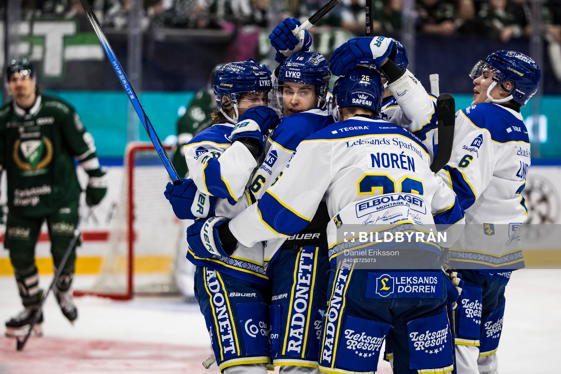 Leksands spelarna jublar
