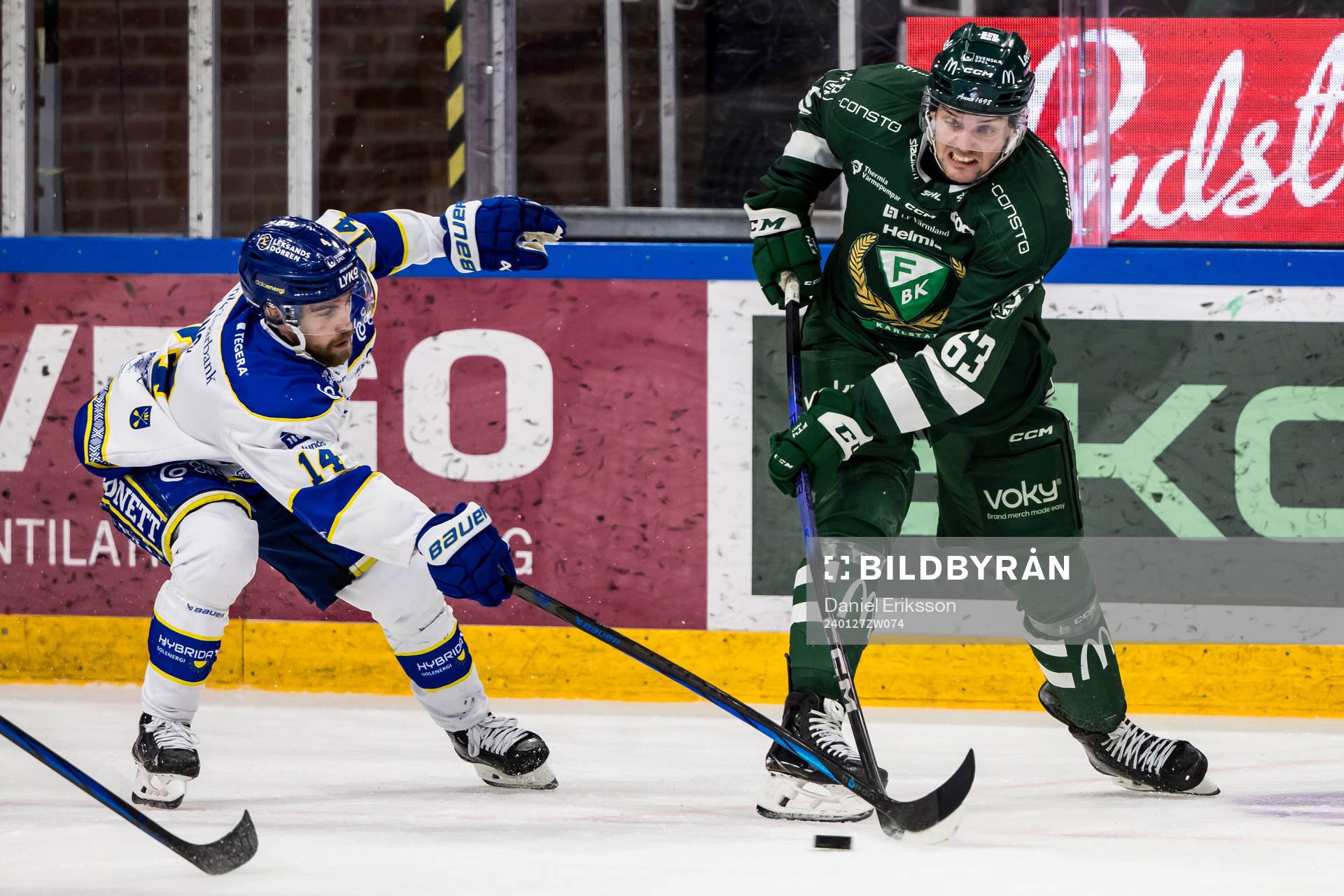 Leksands Oskar Lang och Färjestads Carl Dahlström