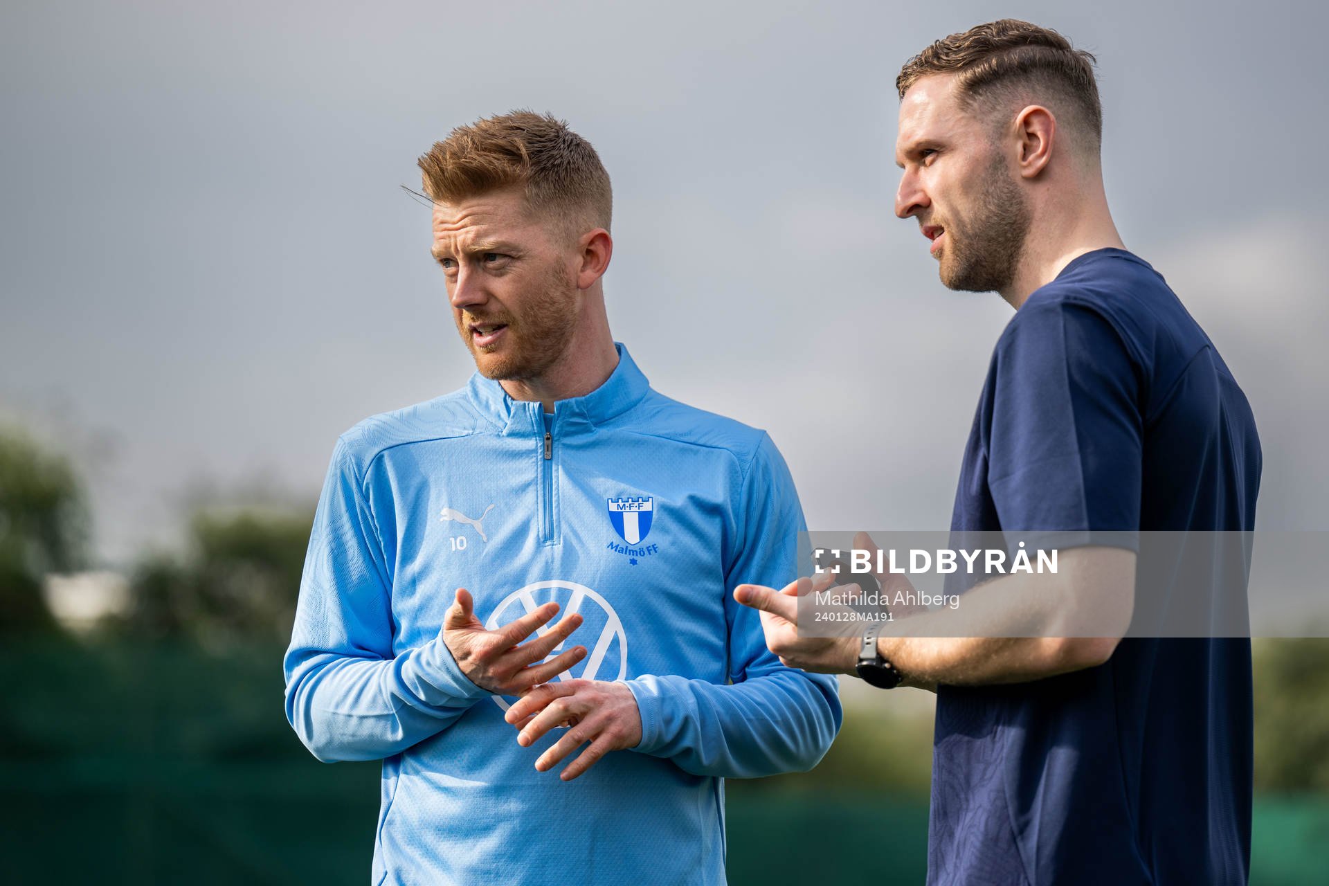 Anders Christiansen och fystränare Tom Noon